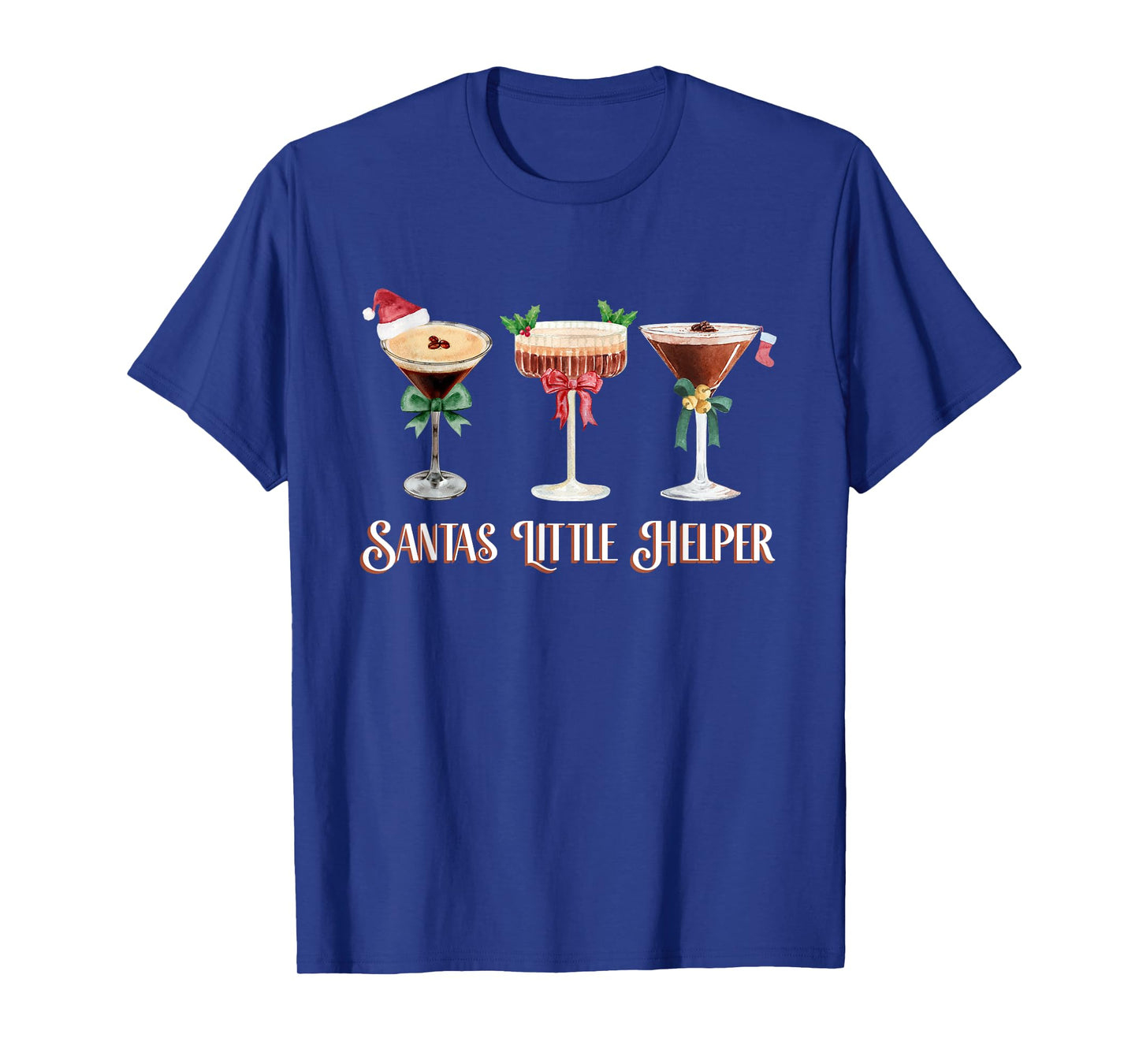 Santa's Little Helper Espresso Martini Christmas Cocktail T-Shirt