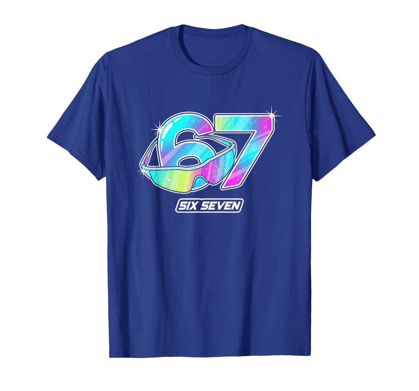 6 7 Meme Six Seven Sunglasses Gen Alpha Funny Design 67 T-Shirt