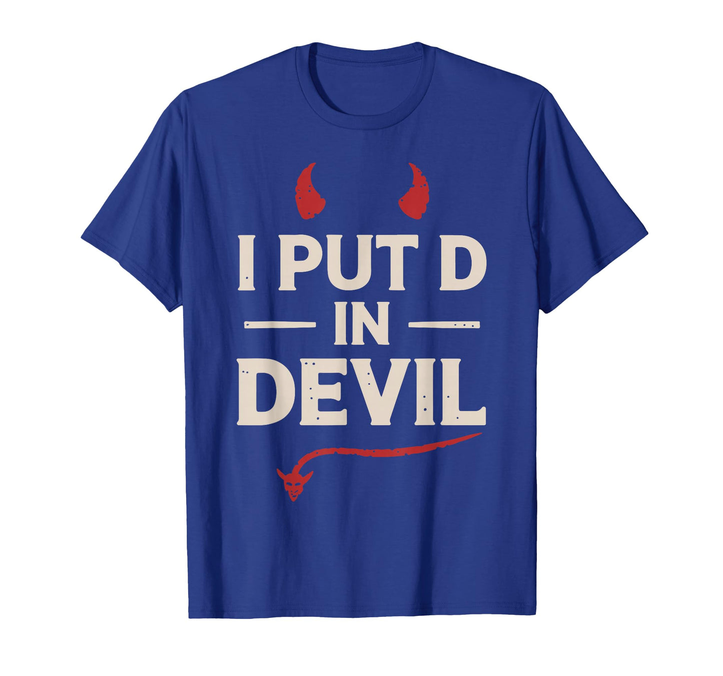 I Put D In Devil Funny Halloween Matching Couple Costume T-Shirt