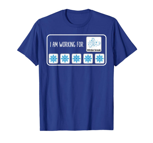Retro I Am Working for Winter Break Christmas SPED Teacher T-Shirt