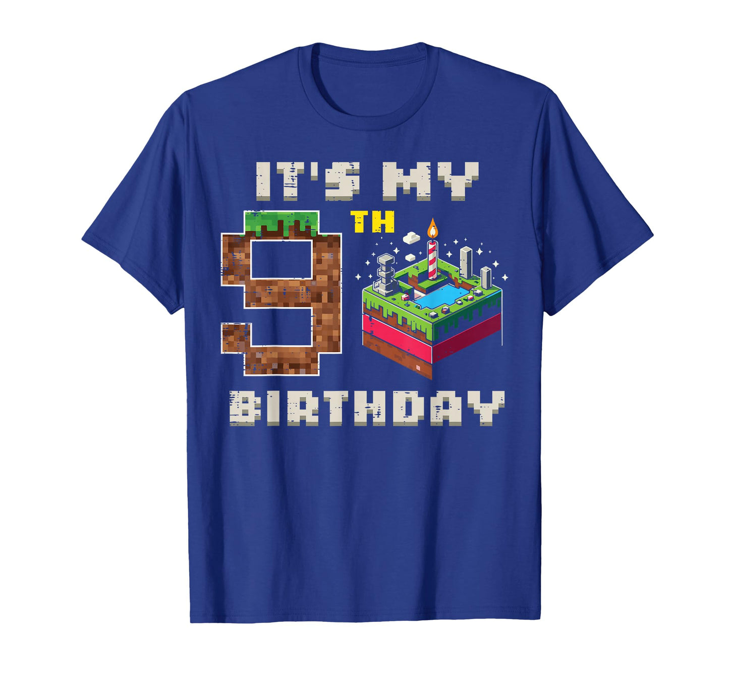 My 9th Birthday Pixel Game 9 Cake Video Gamer Boys Kid Youth T-Shirt