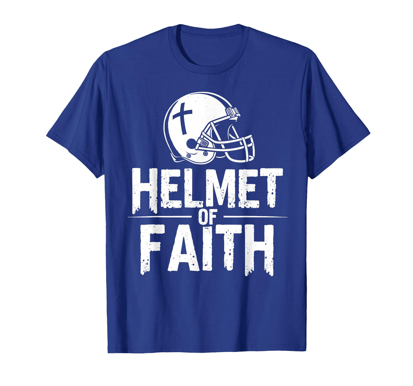 Helmet of Faith - Christian Cross Football Sports Design T-Shirt