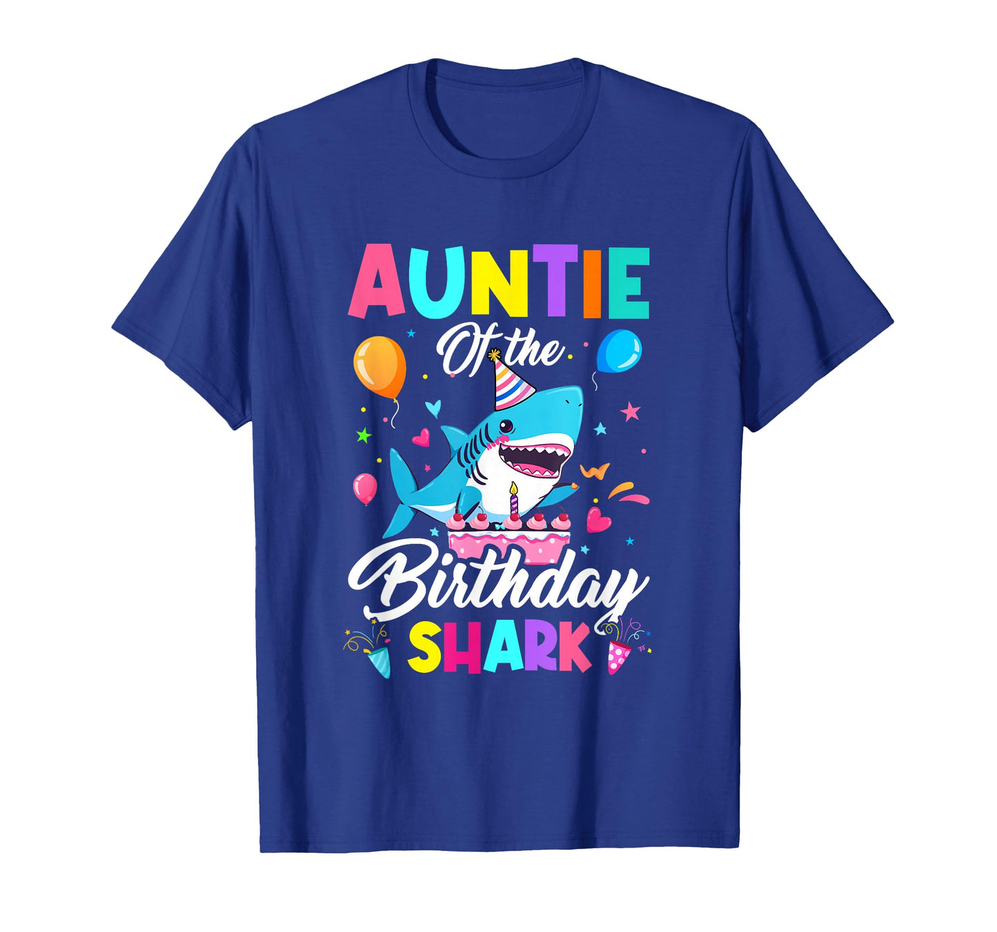Auntie Of The Shark Birthday Boy Girl Party Family Group T-Shirt