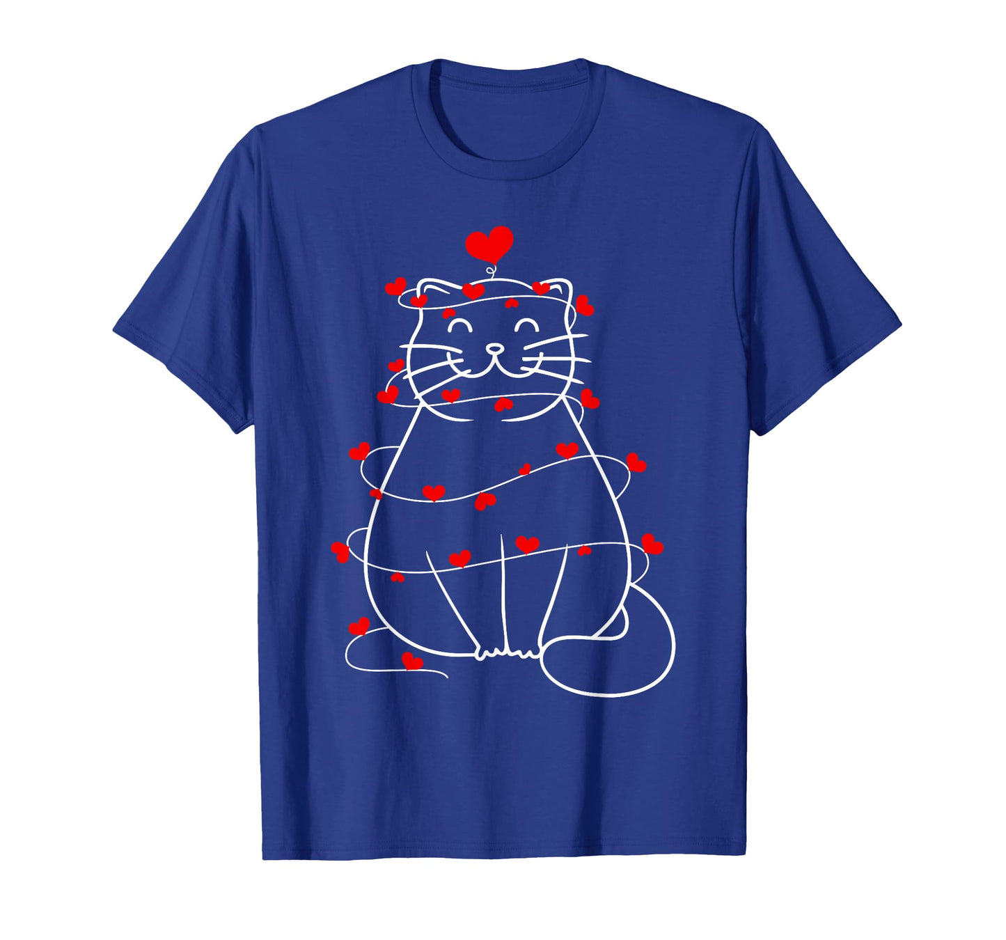 Cute Cat Heart Love Valentine Outfit Women Girl T-Shirt