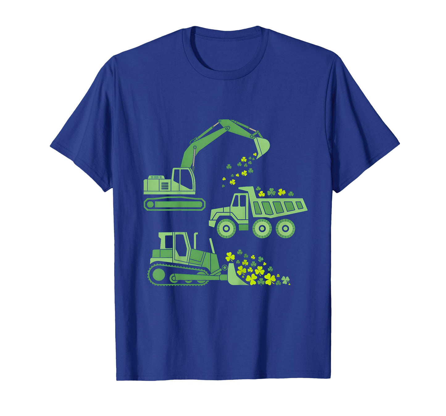 Kids Construction Vehicle St Patricks Day Digger Truck Boys Kids T-Shirt