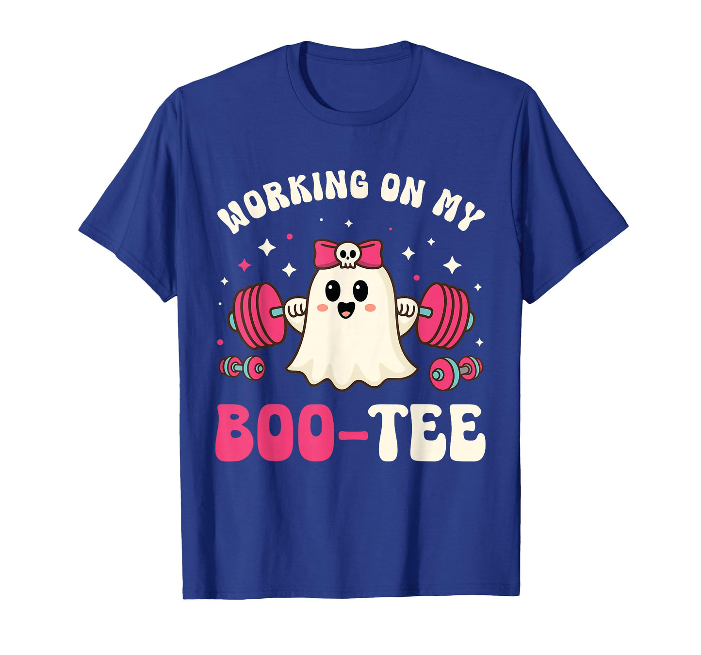 Working on My Boo tee Funny Gym Halloween Dead Lift Ghost T-Shirt