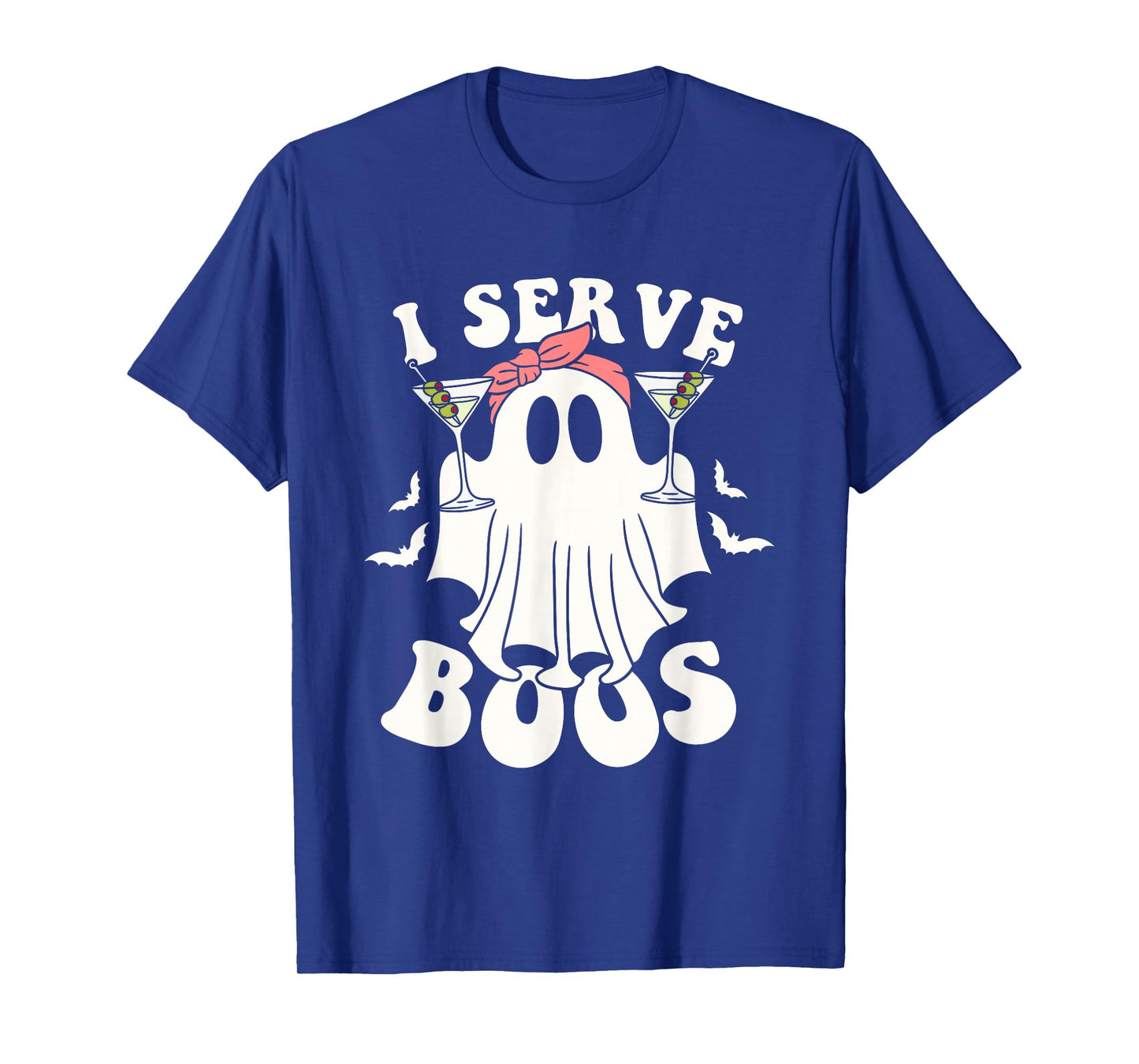 Halloween Bartender Ghost I Serve Boos Funny T-Shirt