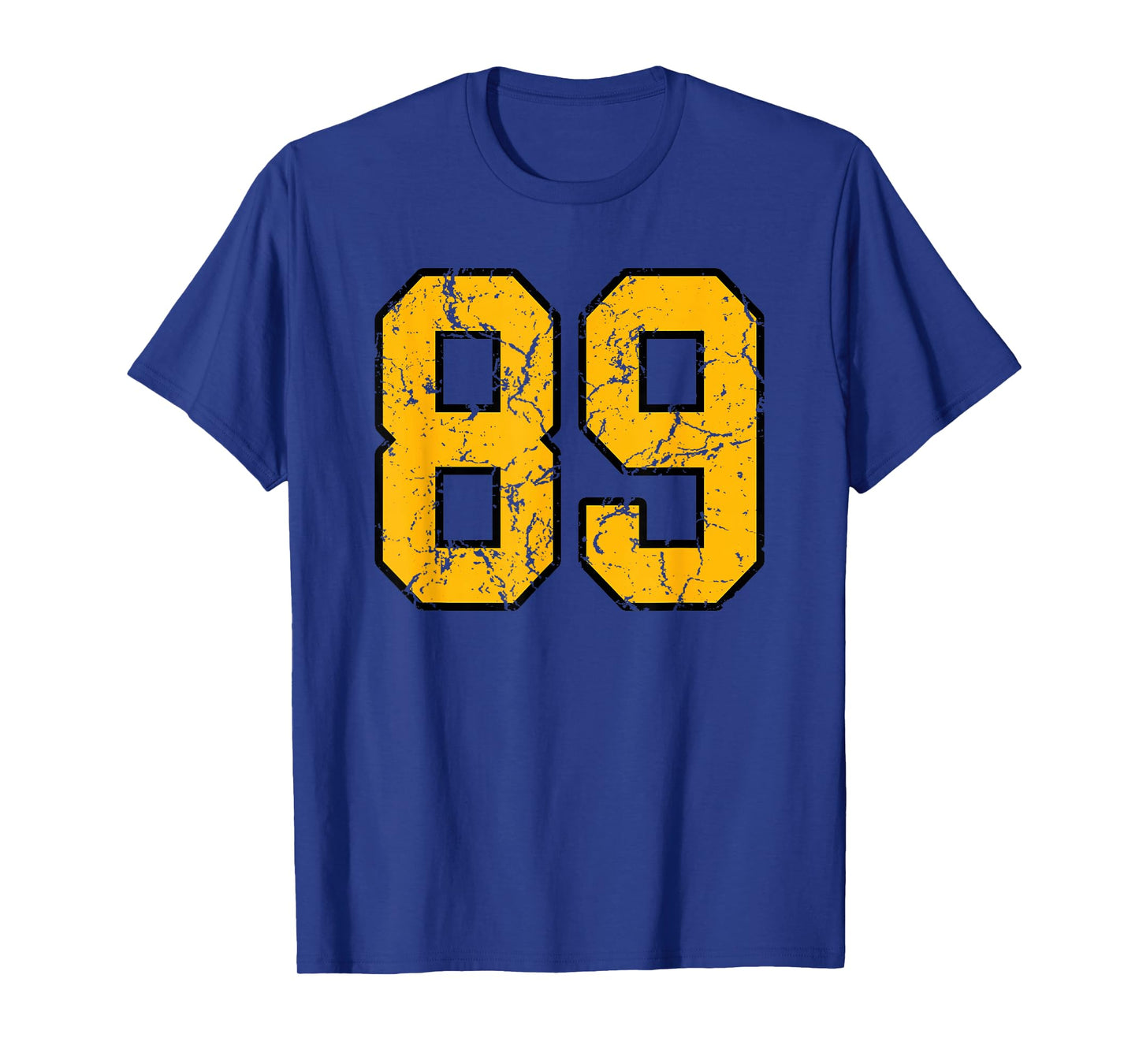 Gold and Black Sports Number 89 Jersey Uniform Player T-Shirt