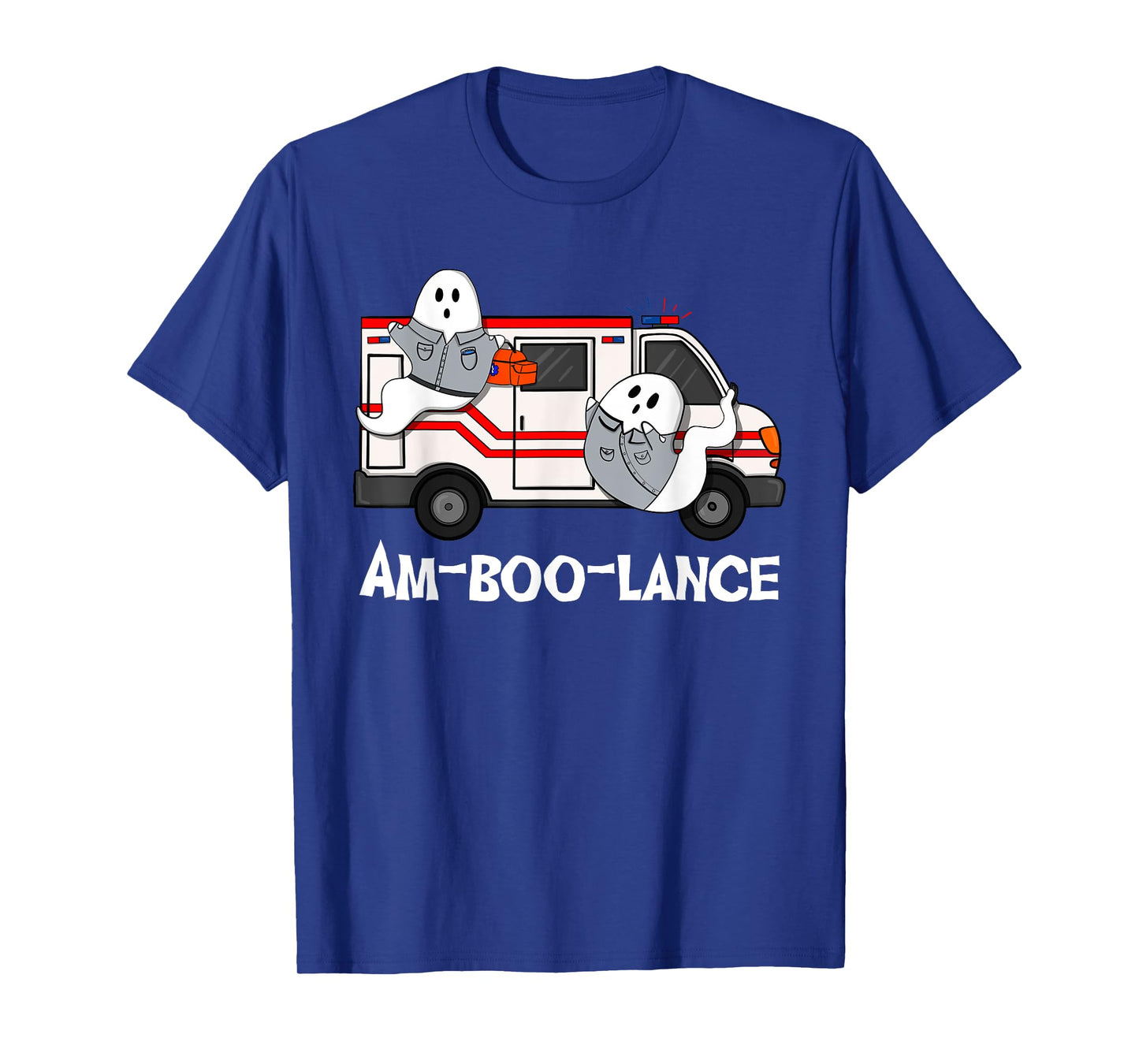 Amboolance EMT Paramedic EMS Ambulance Ghost Halloween T-Shirt