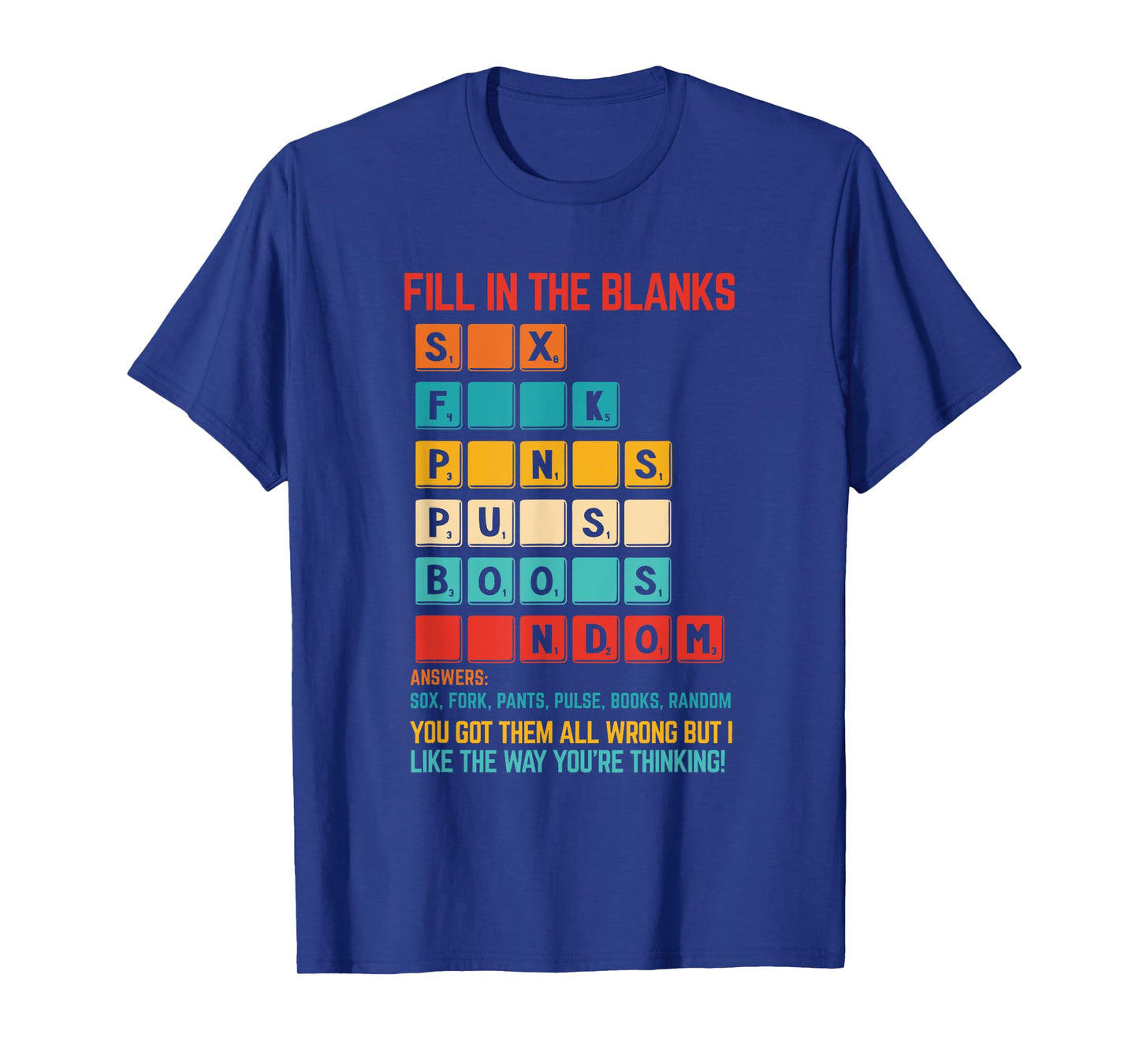 Dirty Mind Test Fill In The Blanks Vintage Design T-Shirt