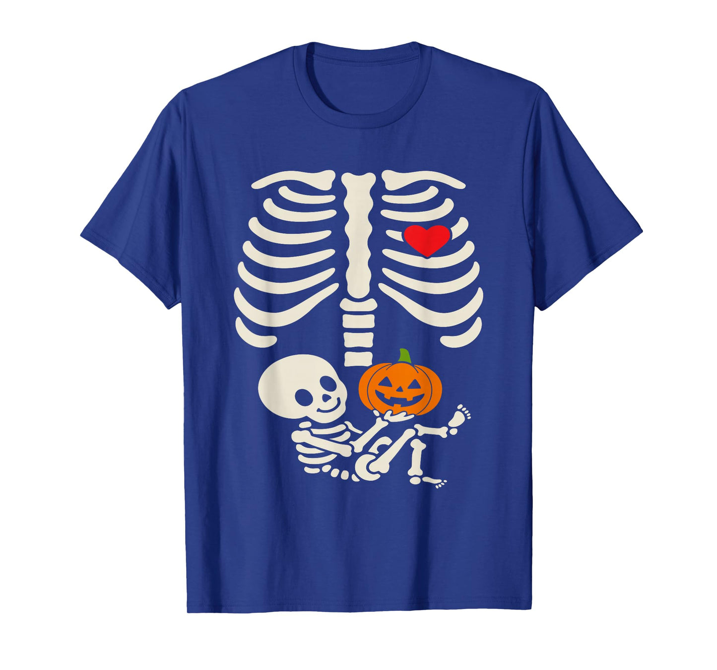 Halloween Baby Skeleton Heart Pregnancy Outfit T-Shirt