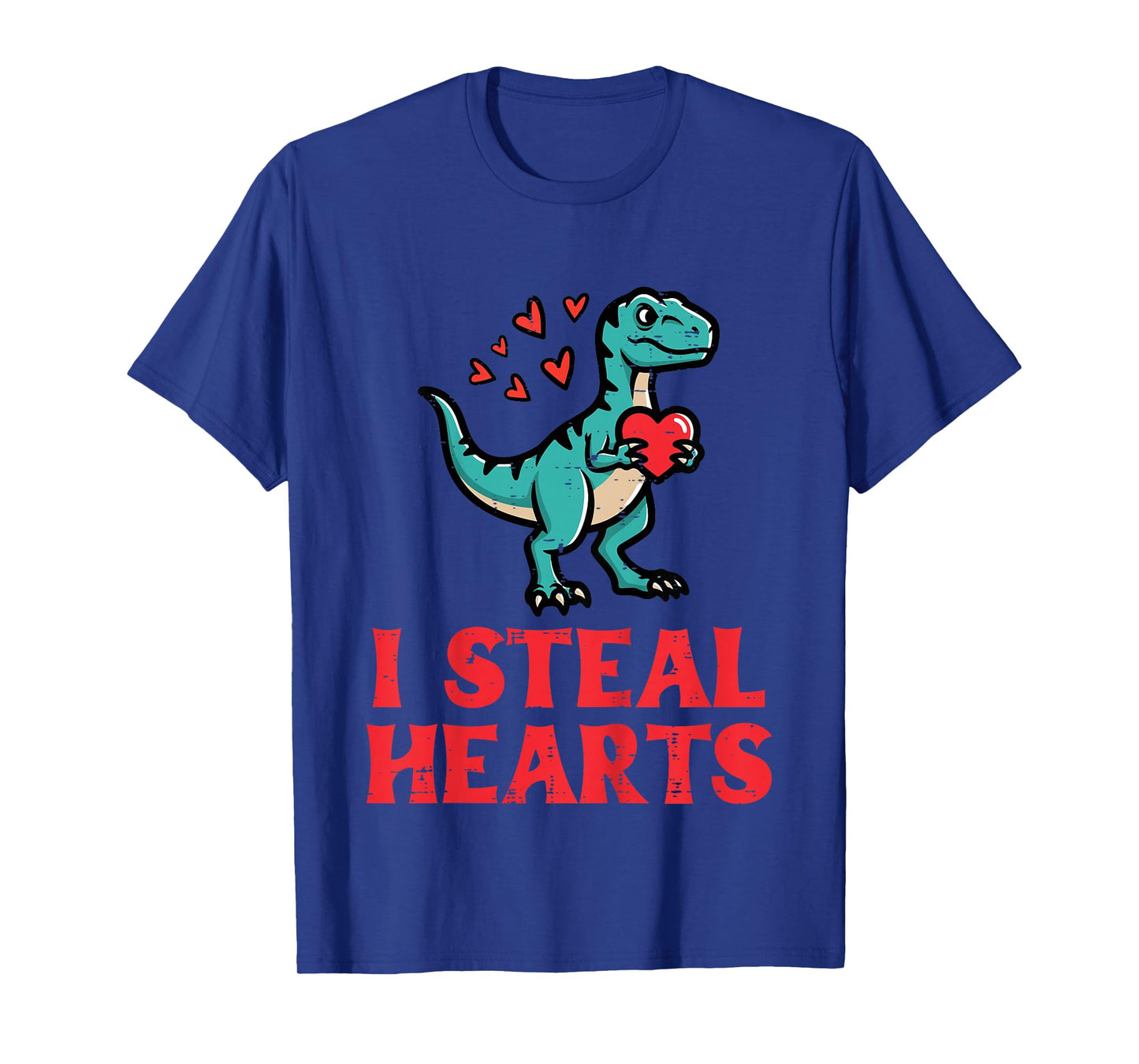 Kids Valentines Day Dino I Steal Hearts Trex Boys Kids Youth T-Shirt