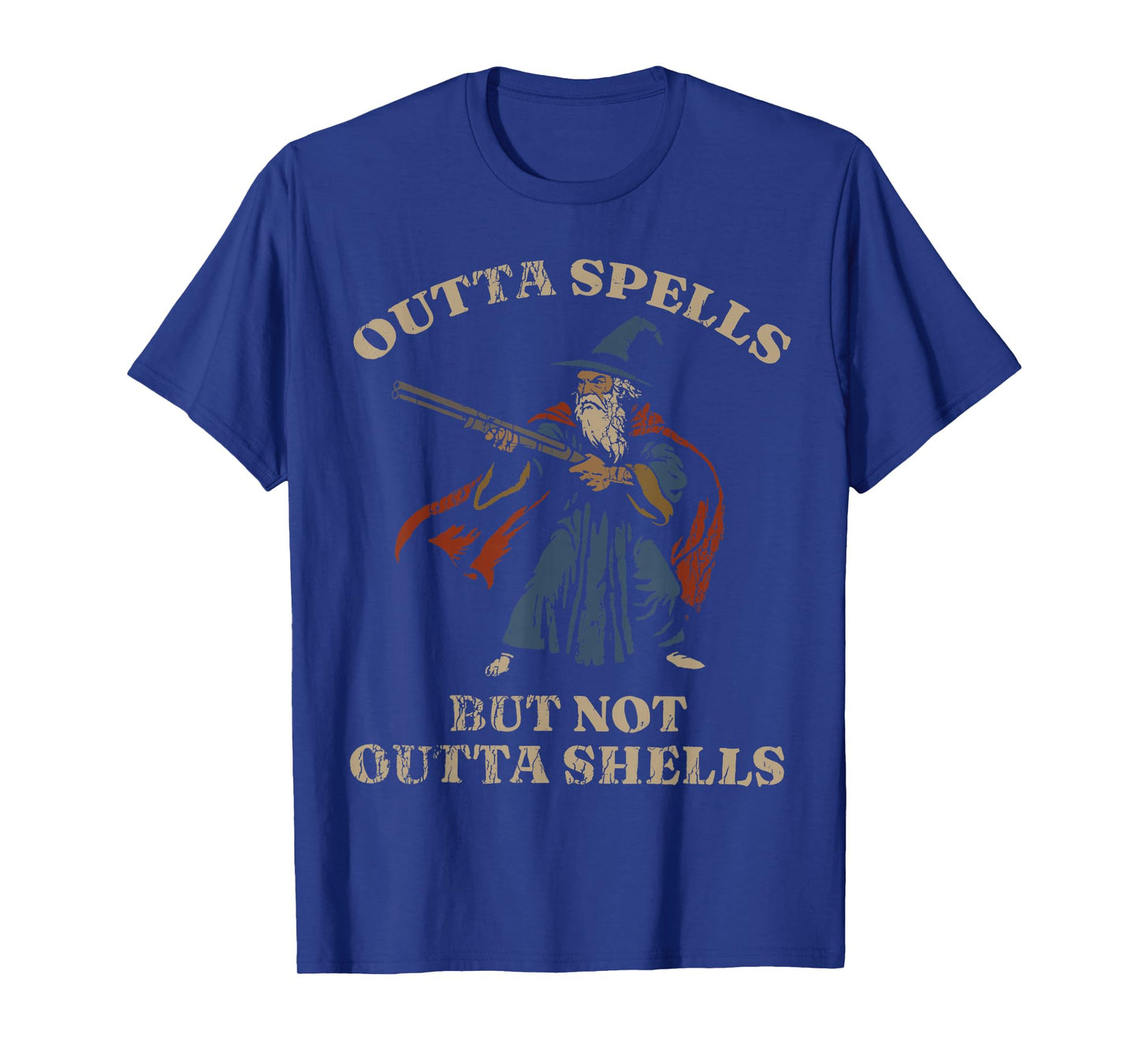 Outta Spells But Not Outta Shells Wizard Fantasy Meme T-Shirt