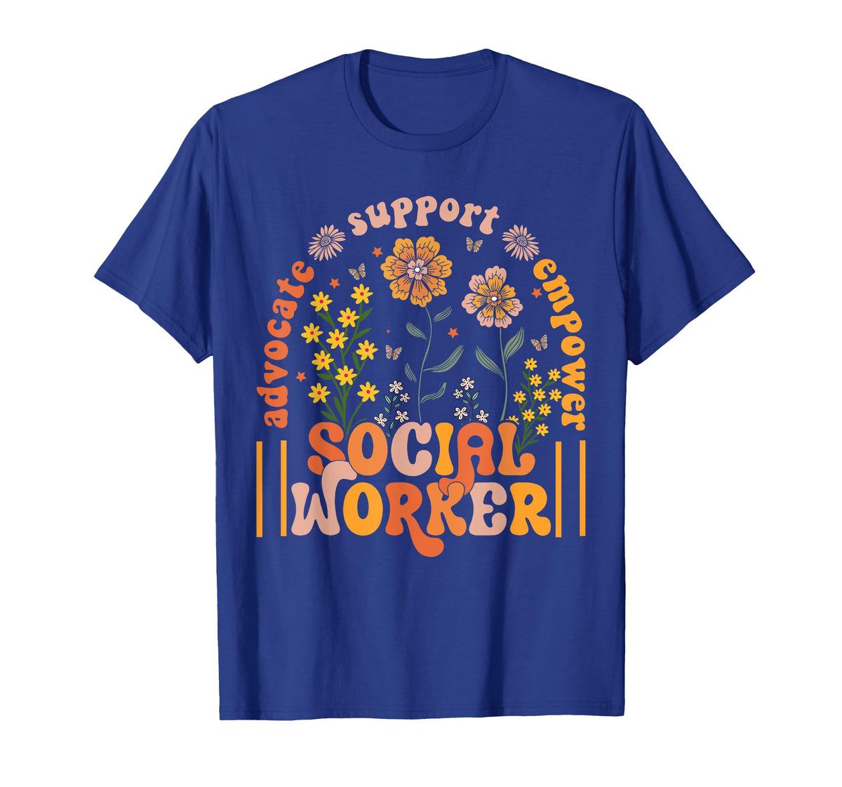 Social Worker Social Work Month Funny Work Love groovy T-Shirt