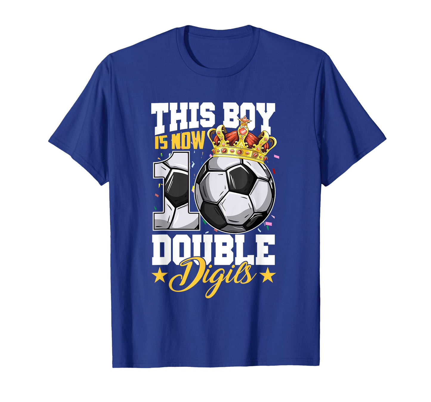 This Boy Now 10 Double Digits Soccer 10 Years Old Birthday T-Shirt