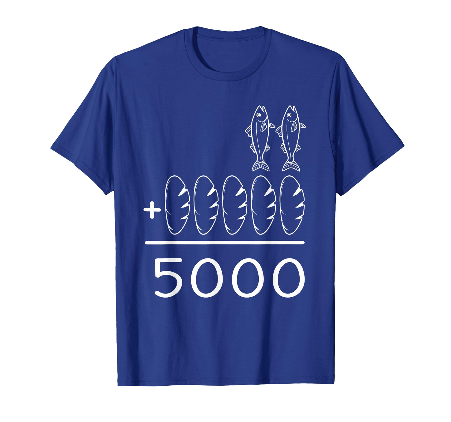 2 Fishes 5 Breads Jesus Feeds The 5000 Christian Bible Verse T-Shirt