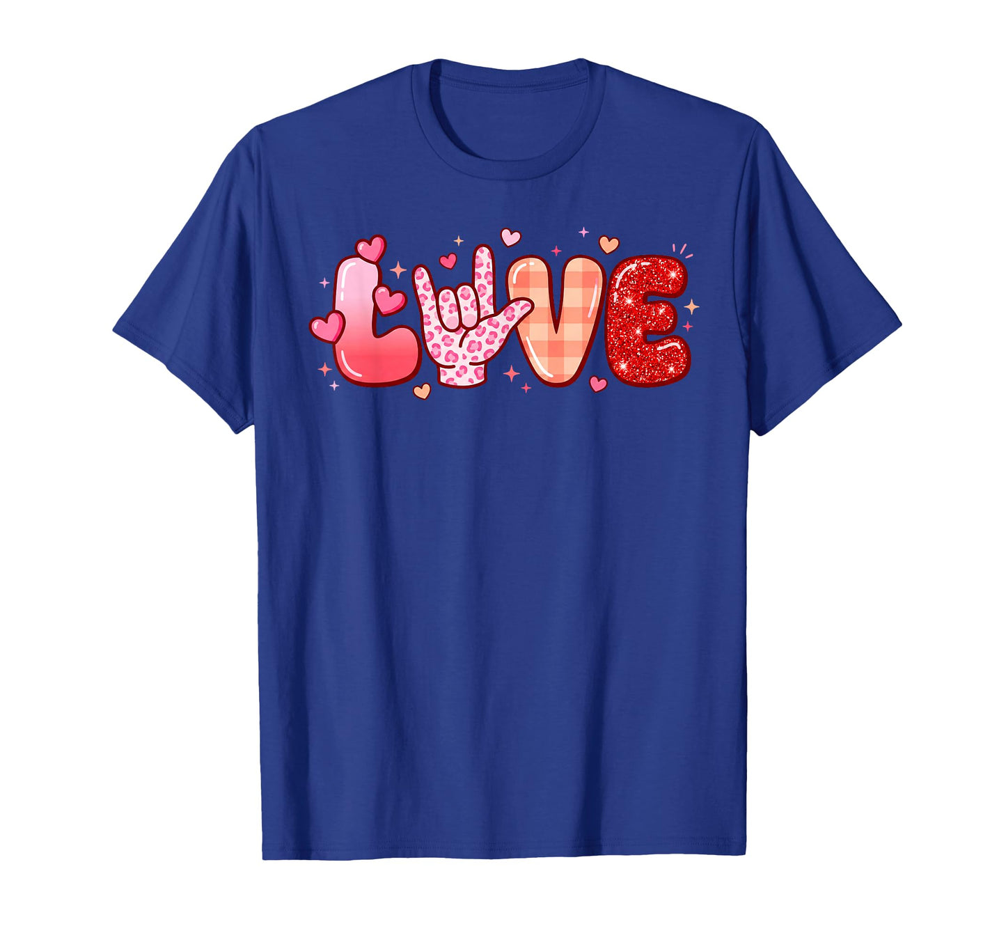 ASL Sign Language Love I Love You Hand Sign Art T-Shirt