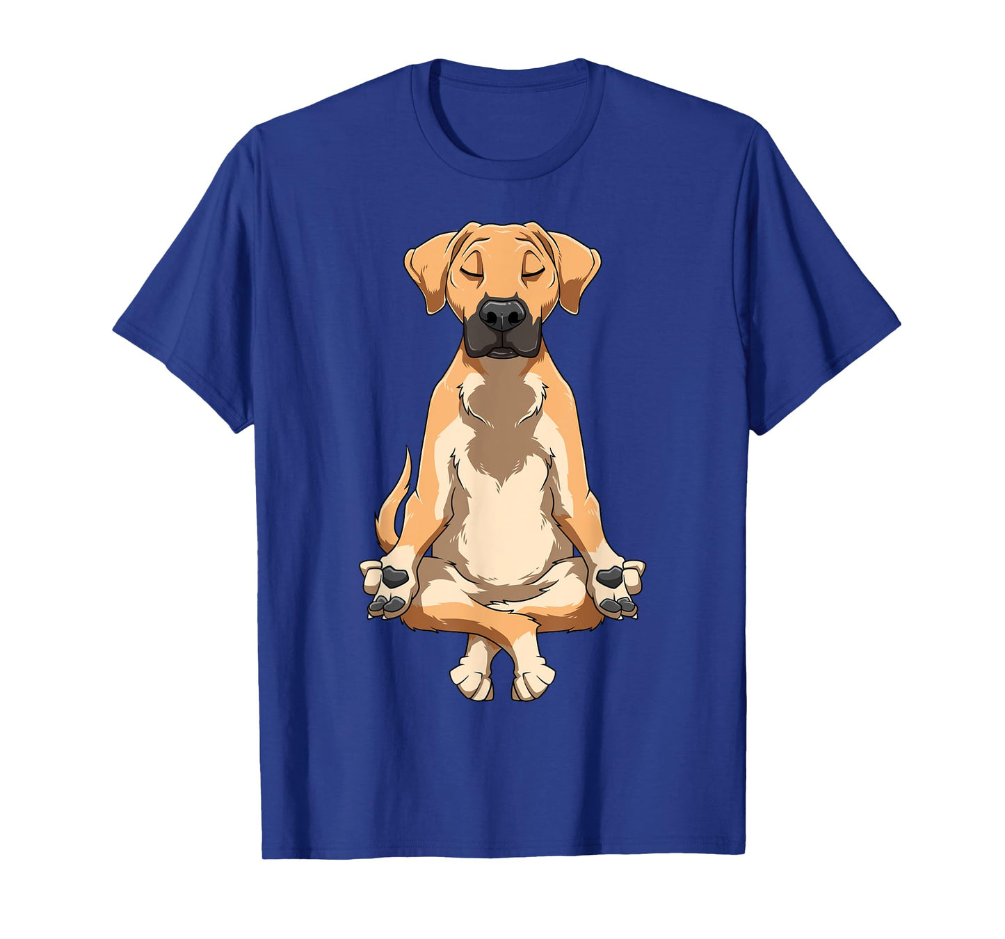 Black Mouth Cur Dog Yoga Funny Meditating Cur Dog Yoga T-Shirt