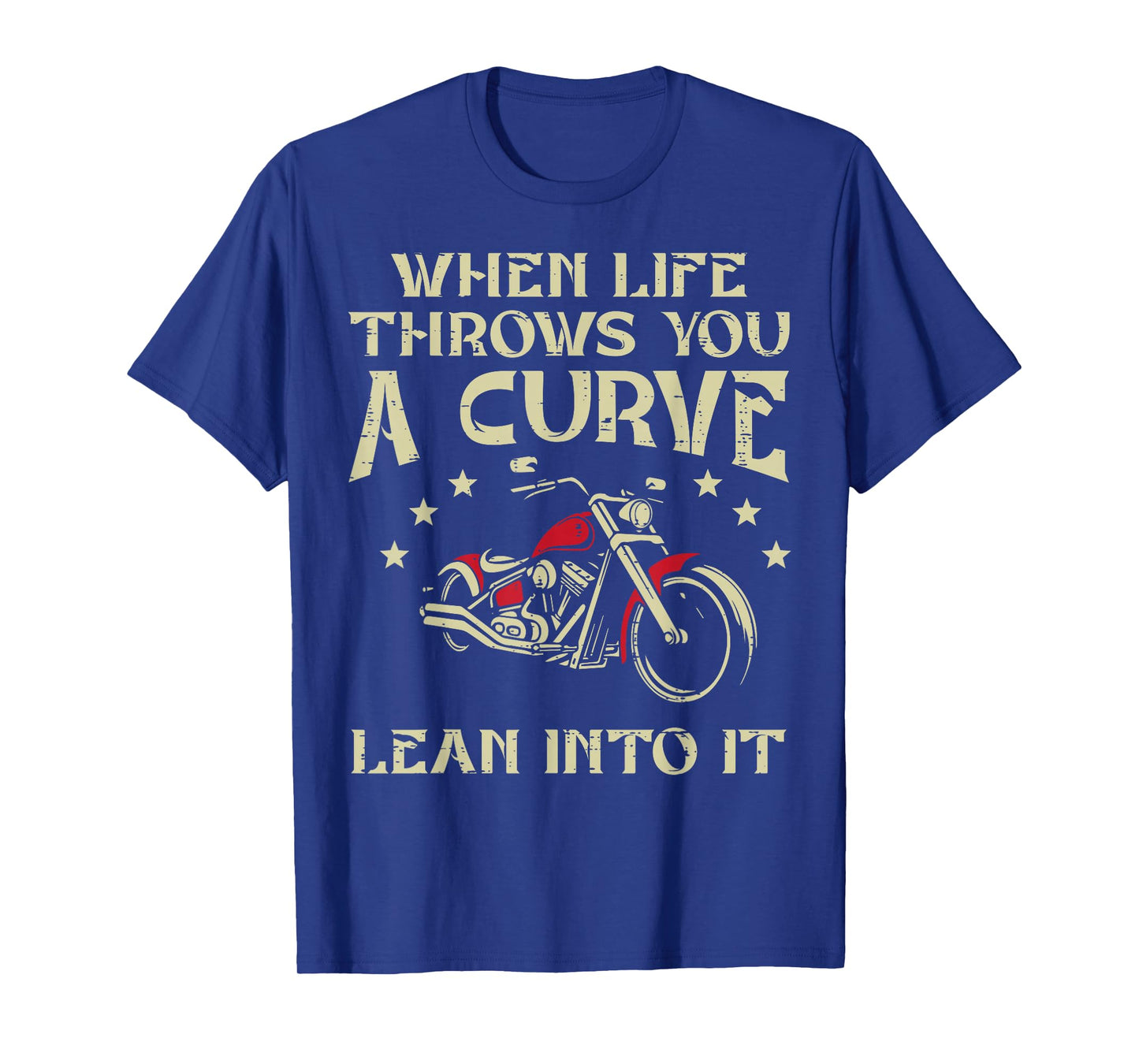 Biker When Life Throws You A Curve Motorcycle Men Women Kids T-Shirt