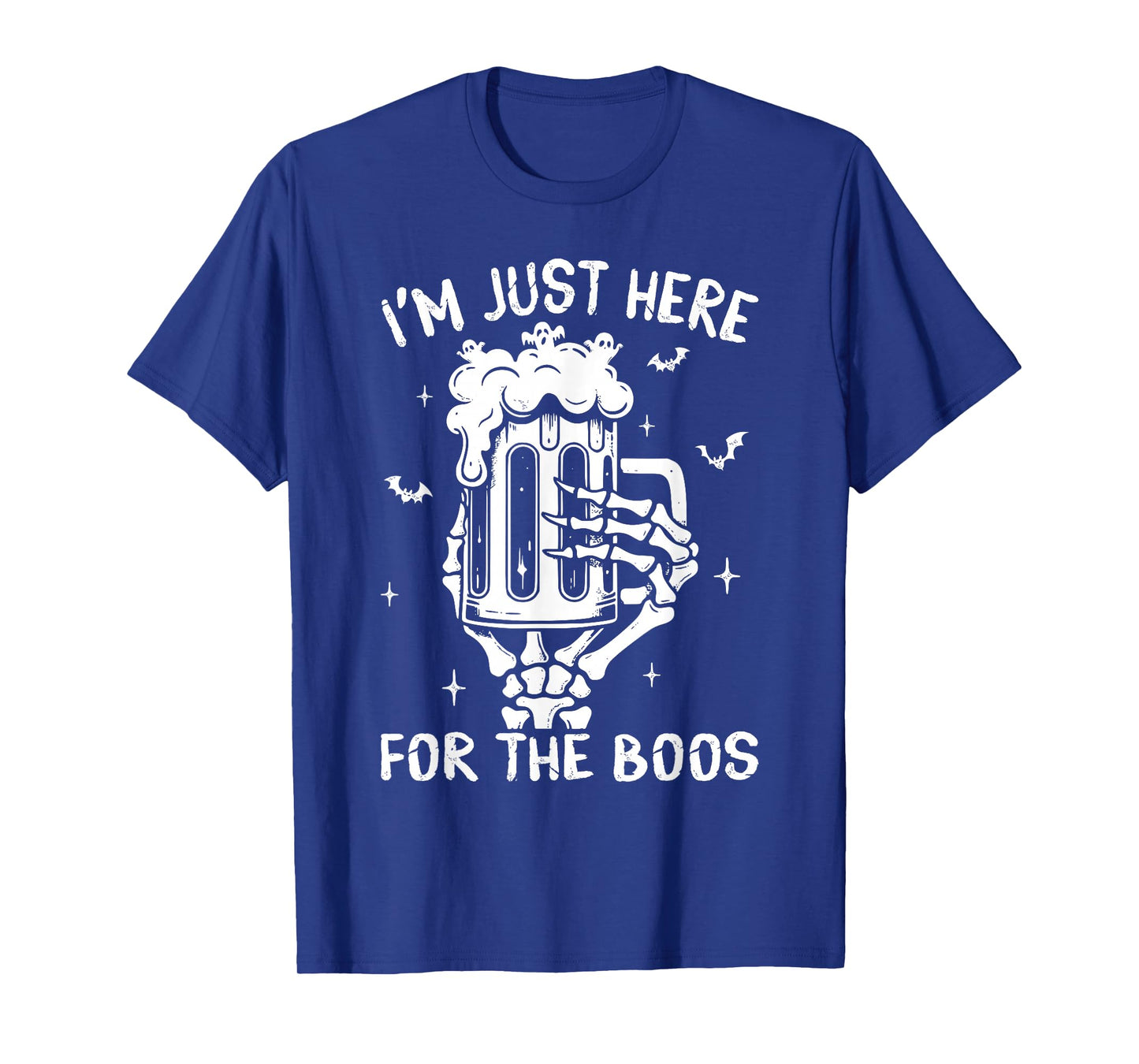 I'm Just Here For The Boos Skeleton Funny Halloween Costume T-Shirt
