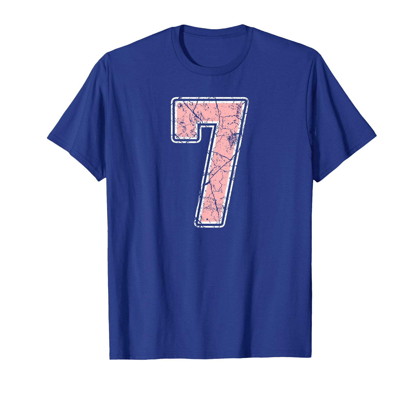 Pink and White Number 7 Jersey Player Uniform #7 Fan T-Shirt