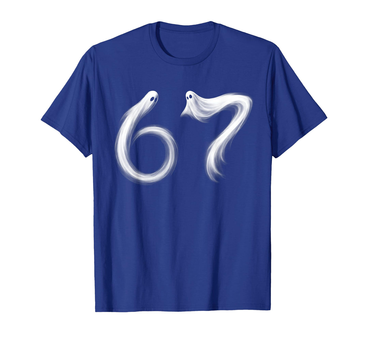 Funny Six Seven 6 7 Meme 67 Design Ghost Halloween Costume T-Shirt