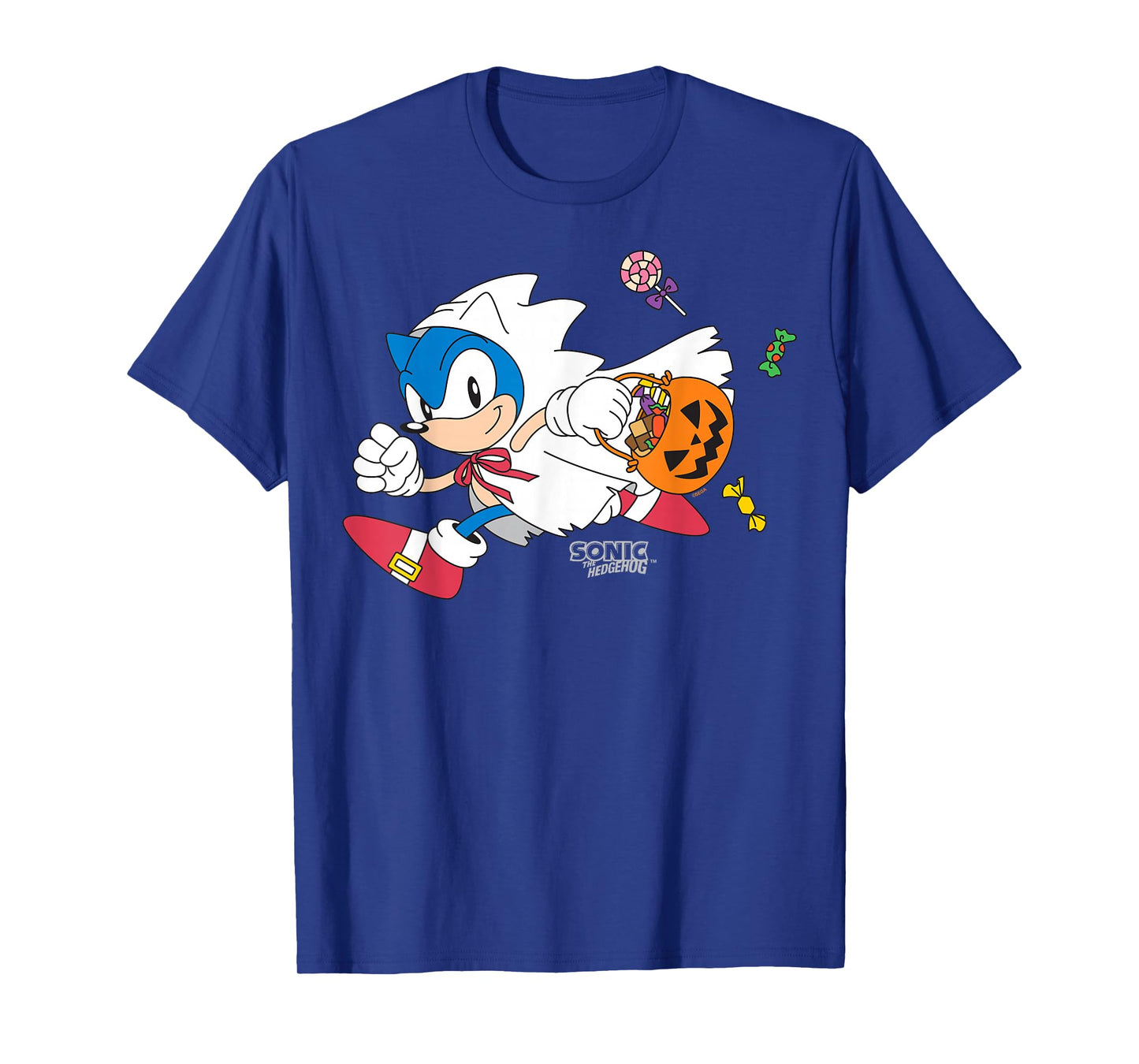 Sonic The Hedgehog Halloween Trick Or Treat Ghost Disguise T-Shirt