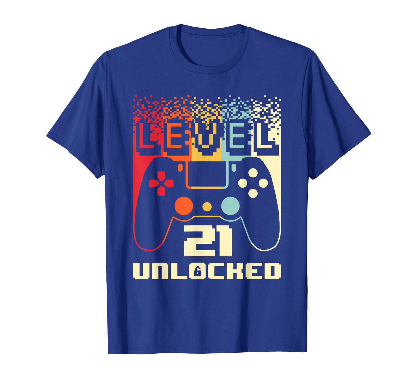21st Birthday For Men Level 21 Unlocked Gamer 21 Year Old T-Shirt