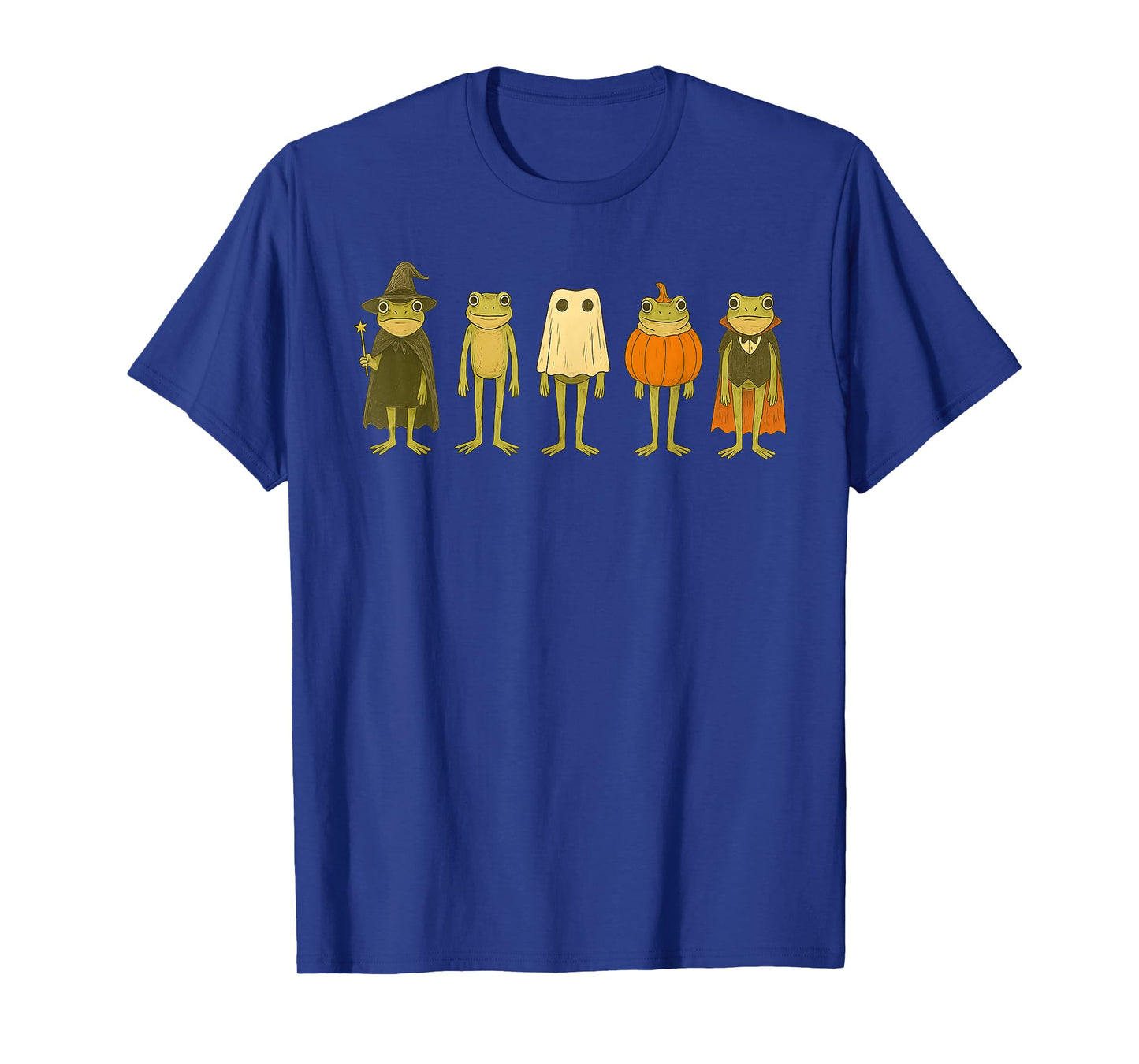 Cute Kawaii Frog Halloween Ghosts Funny Ghost Pumpkin Witch T-Shirt