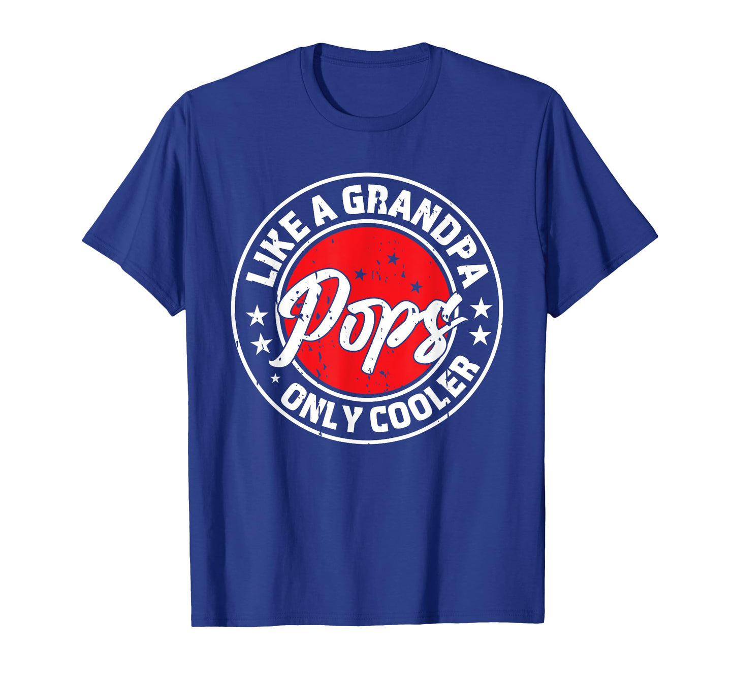 Pops Like A Grandpa Only Cooler Retro Men Father's Day T-Shirt