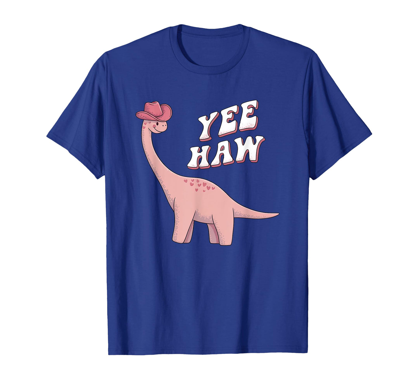 Cute Cowboy Dinosaur Yeehaw Pink Western Cowgirl Country T-Shirt
