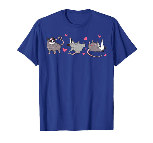 Funny Possum Heart Valentine Day Opossum Animal Lover Meme T-Shirt