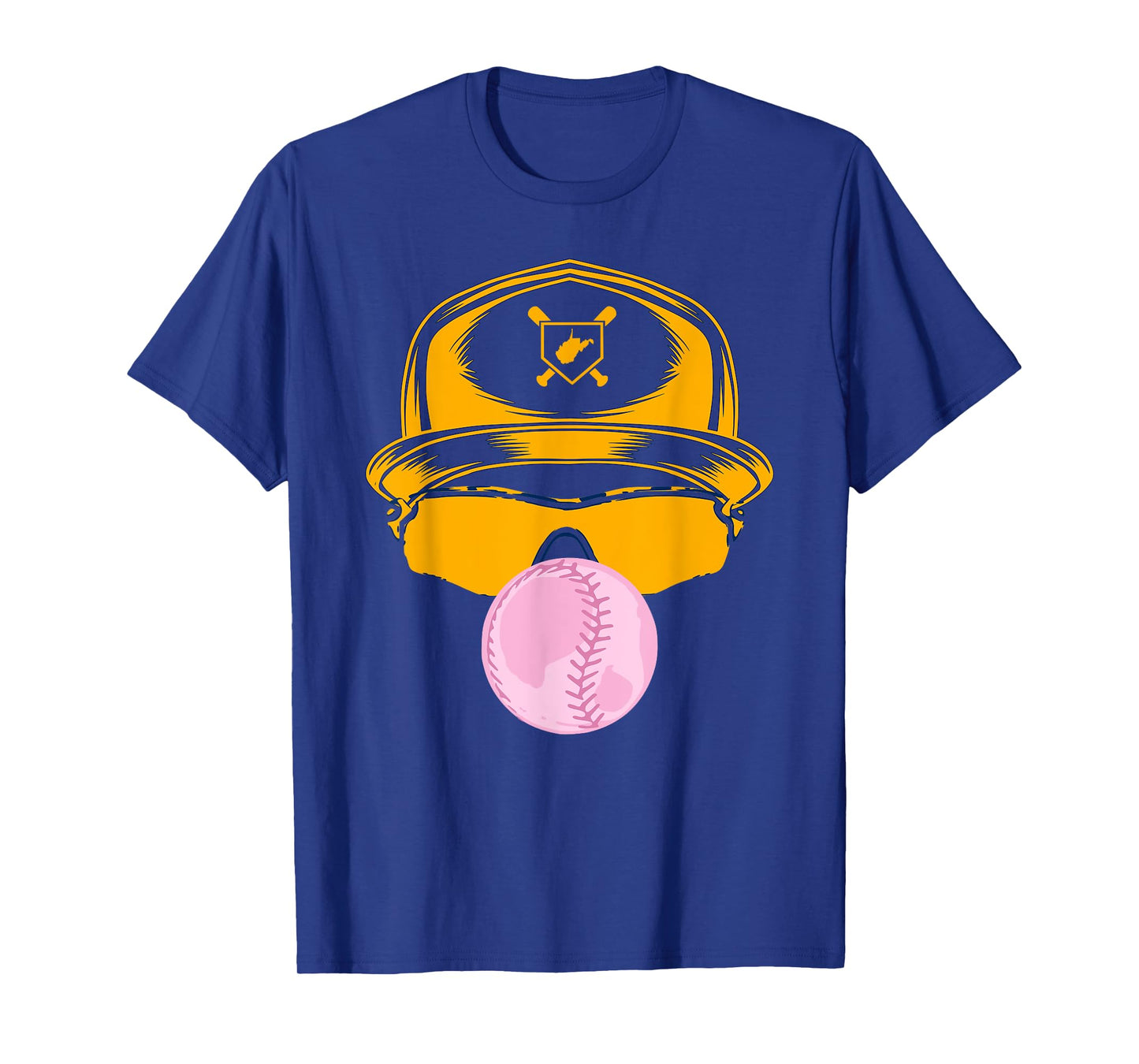 WV Baseball Player State of West Virginia Ball Team Fan Gear T-Shirt