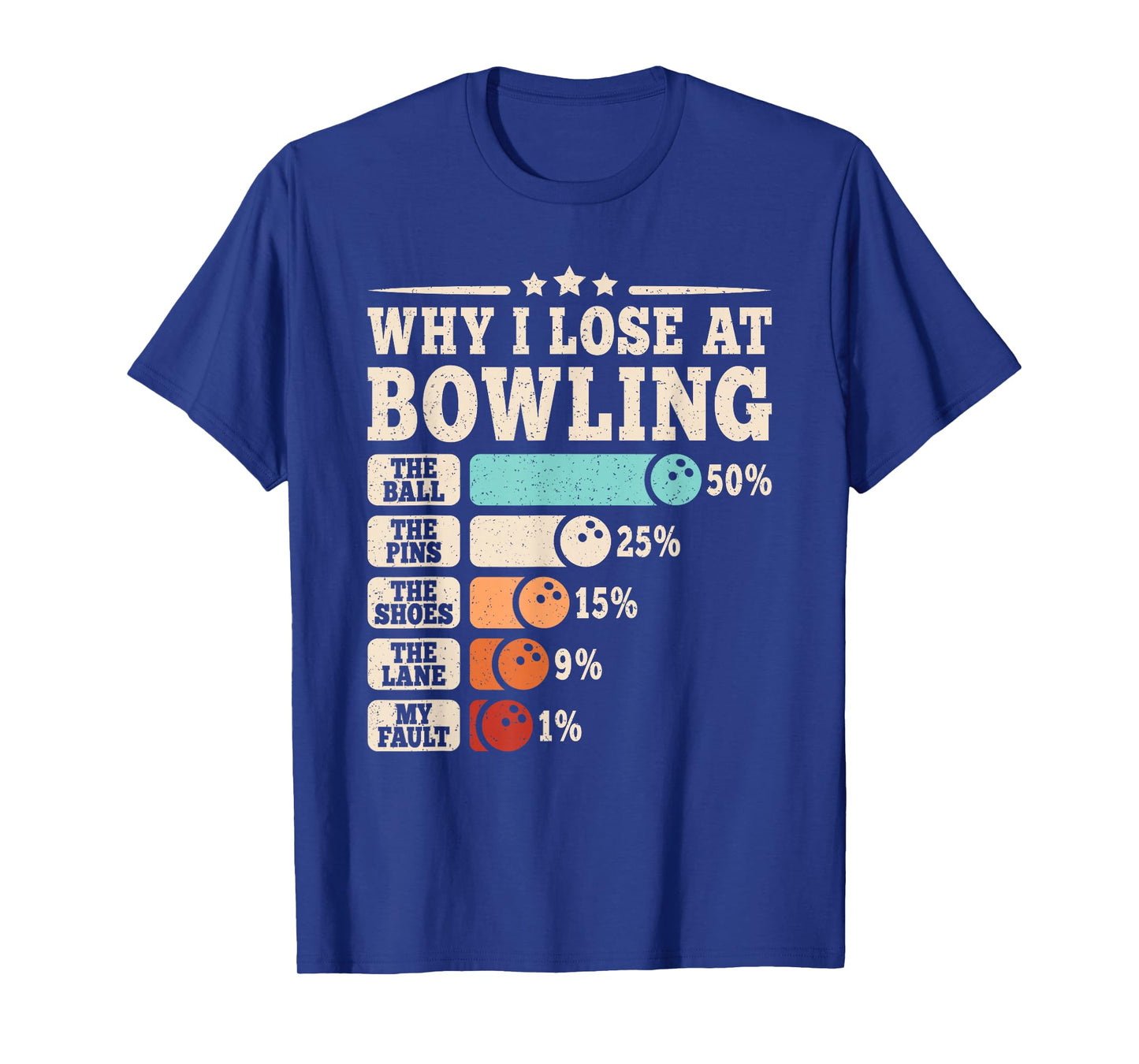 Why I Lose at Bowling Funny Vintage Bowler Men Women T-Shirt