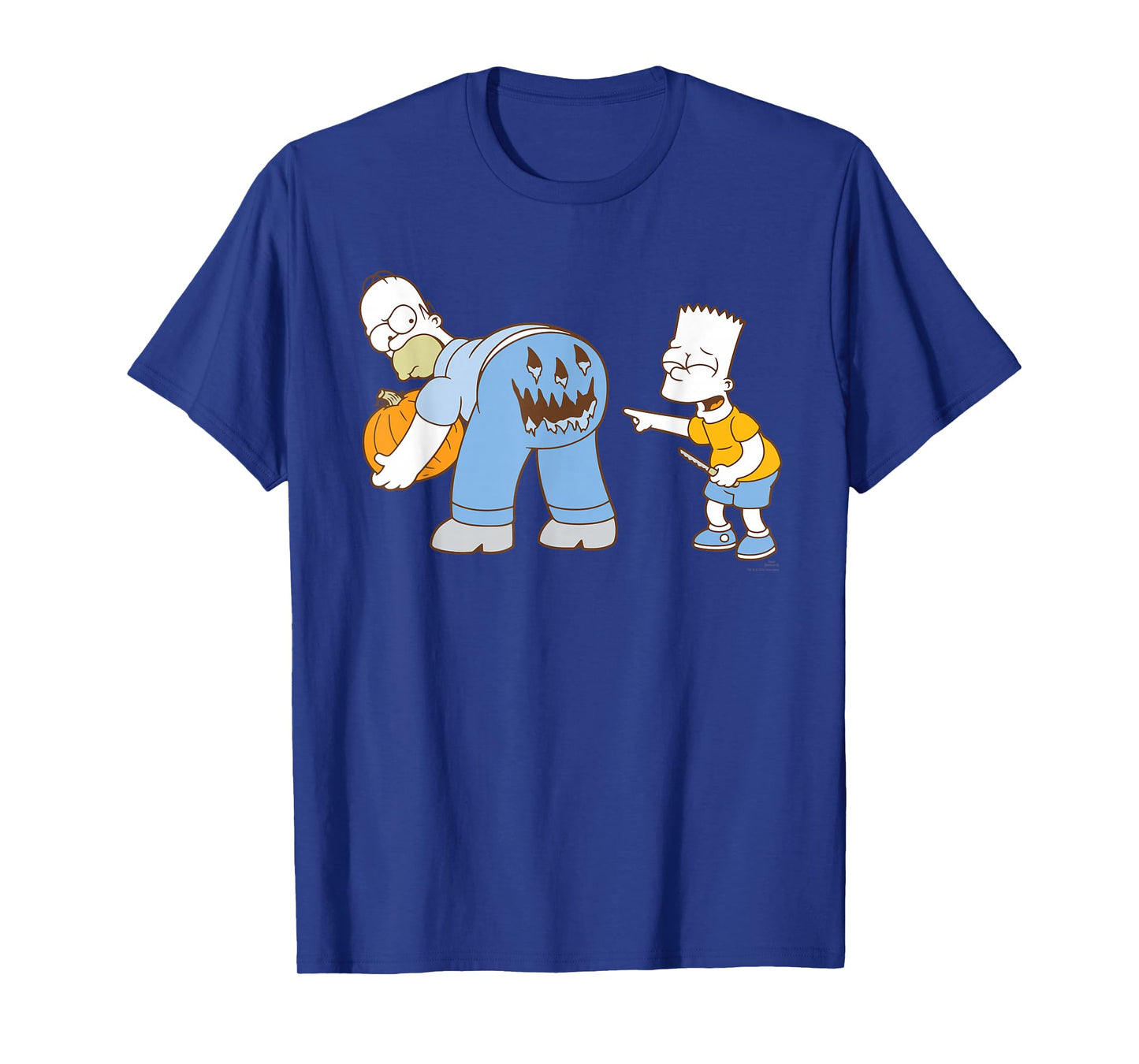 The Simpsons Halloween Bart and Homer Jack-O’-Lantern Butt T-Shirt