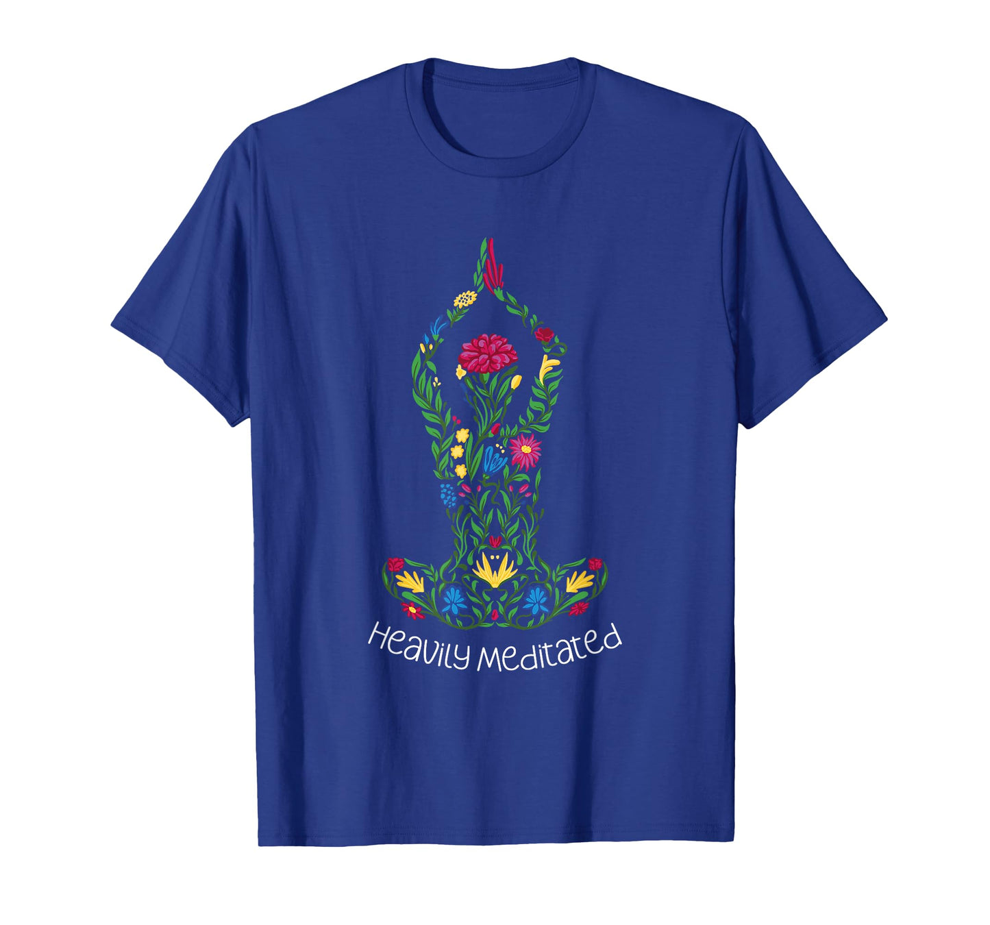 Heavily Meditated Floral Yoga Meditation Art T-Shirt