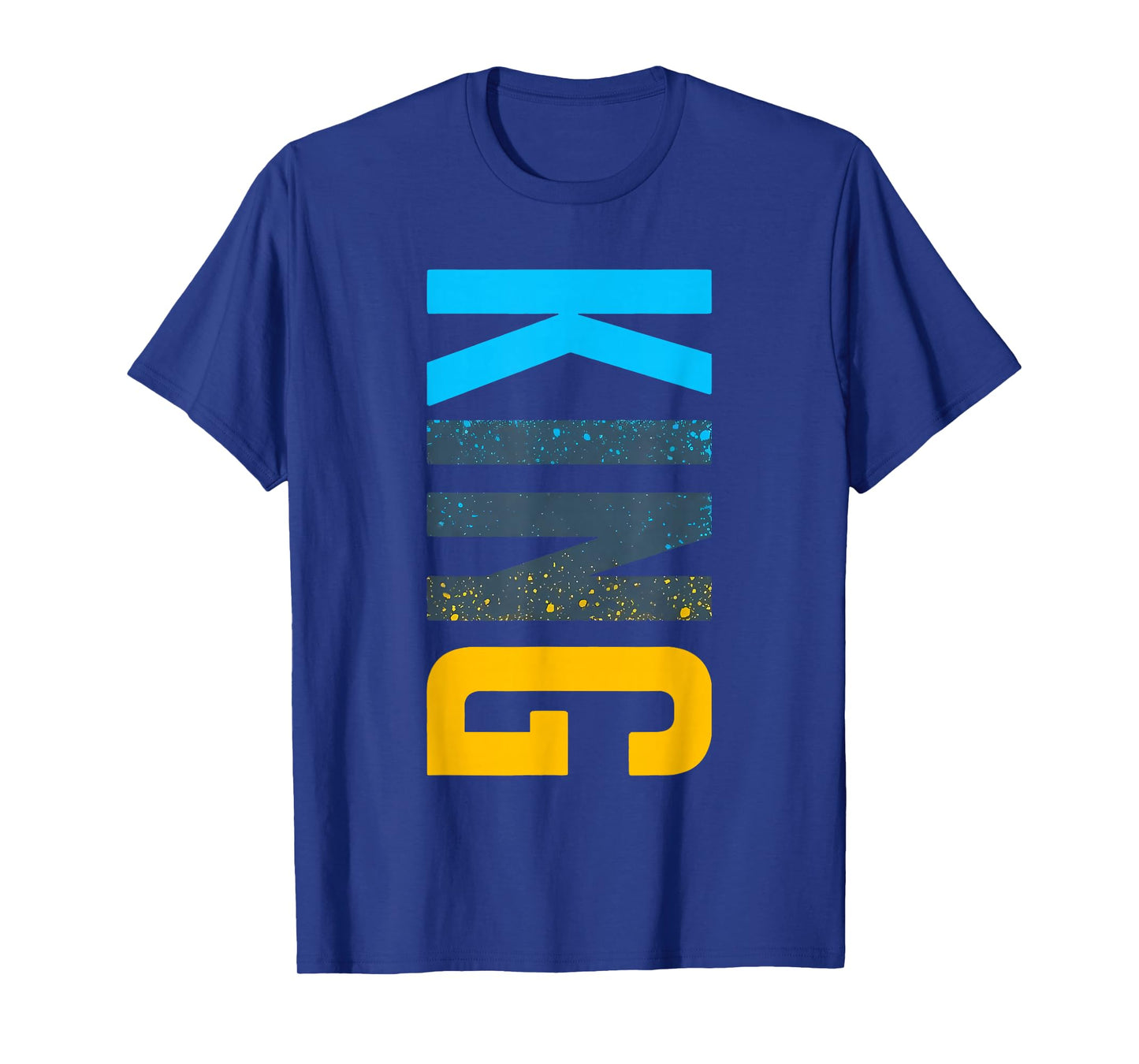 King Vertical Streetwear Matching Gamma Blue T-Shirt