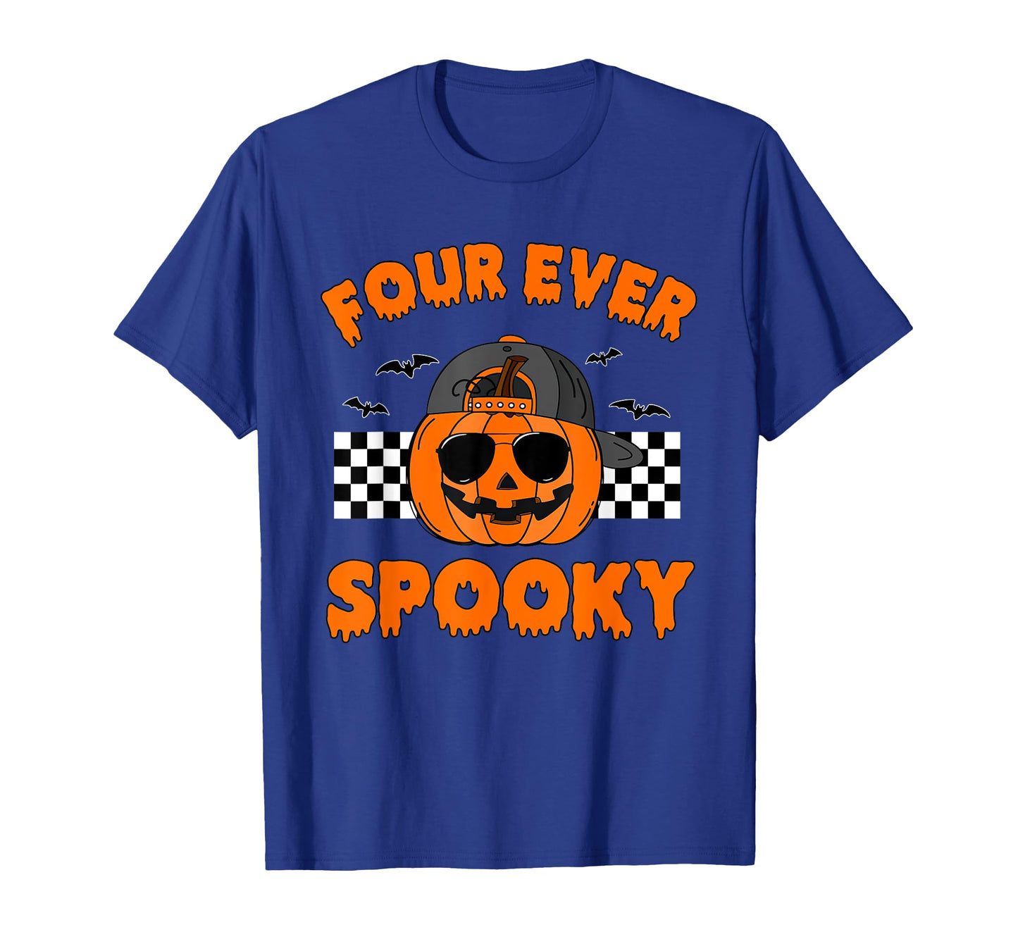 Four Ever Spooky Pumpkin Halloween 4th Birthday Boy 4 Years T-Shirt