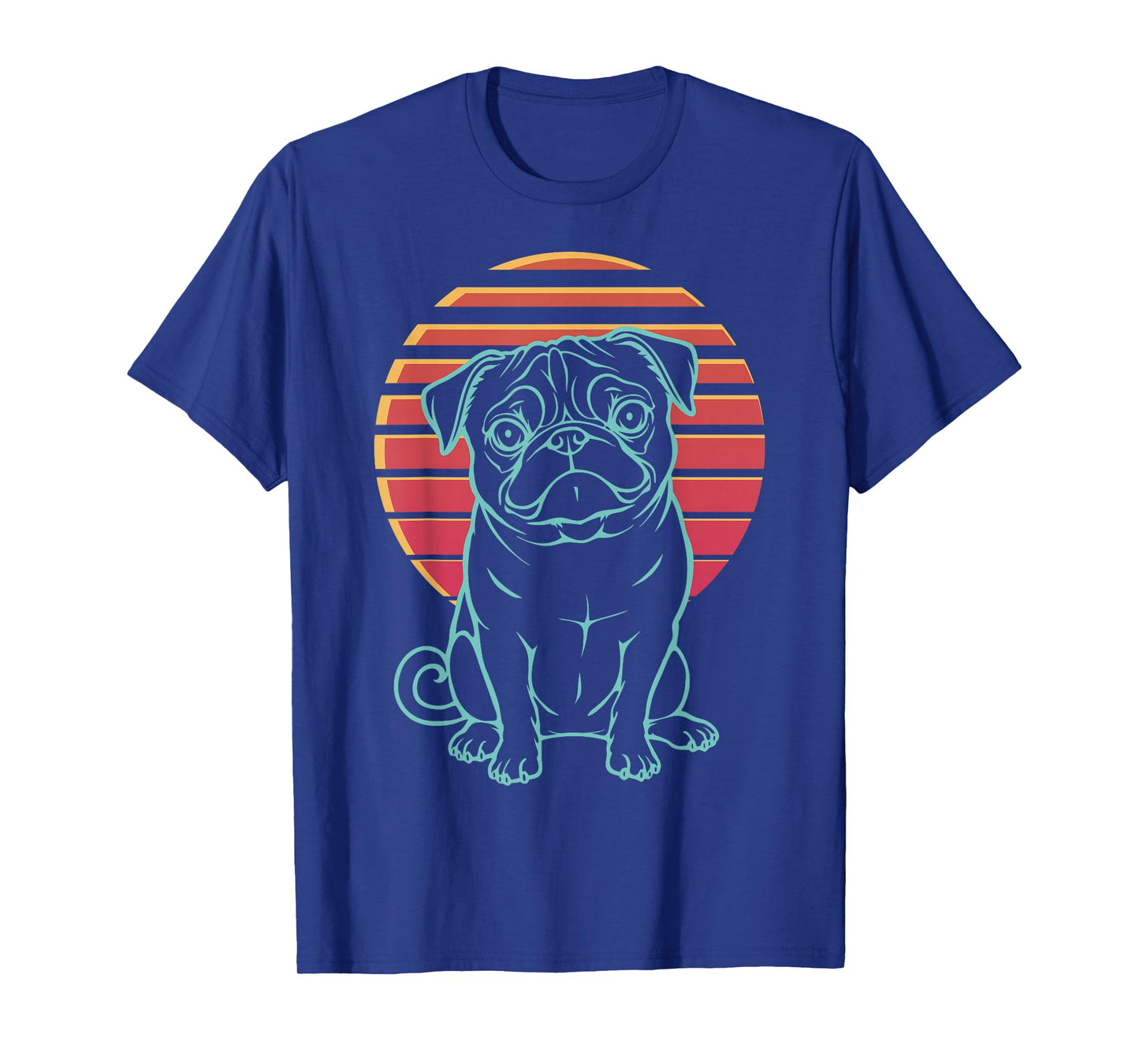 Pug Lover Dog Owner Retro Synthwave 80s T-Shirt