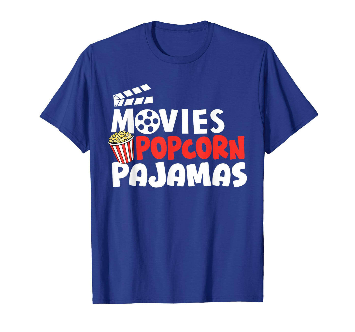 Movies Popcorn And Pajamas Popcorn Movie Night T-Shirt