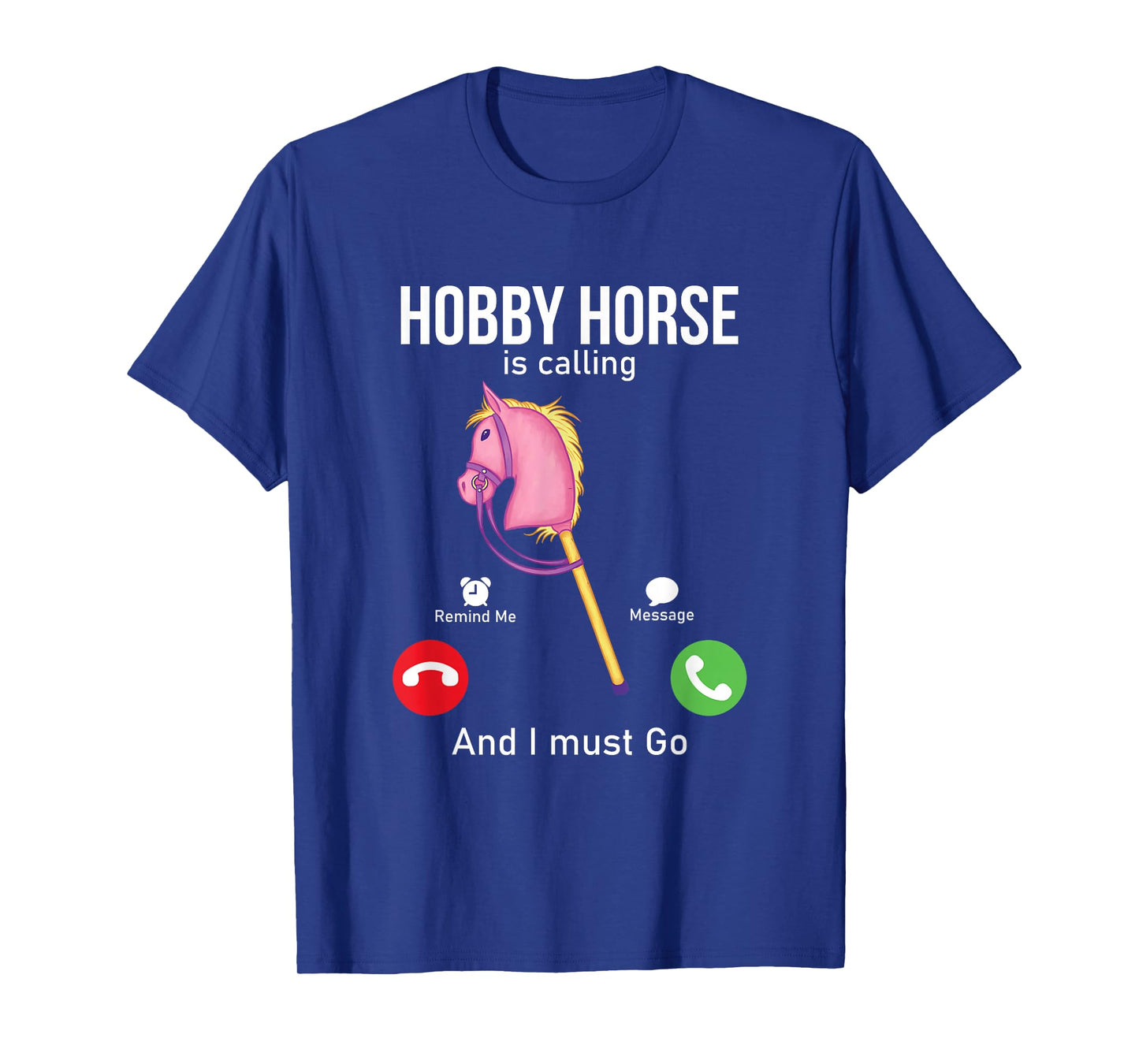 Funny Hobby Horsing Gifts For Hobby Horse Riders Unisex-Adult Black Cotton Blend T-Shirt Small Classic Fit Short Sleeve
