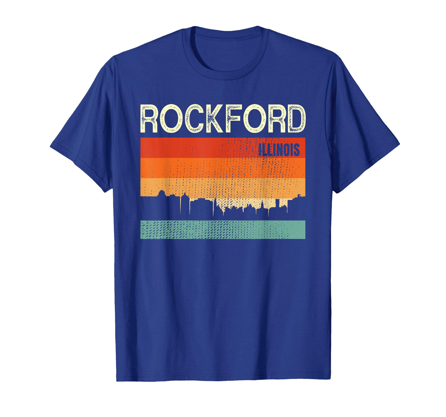 Rockford Illinois Town Skyline T-Shirt