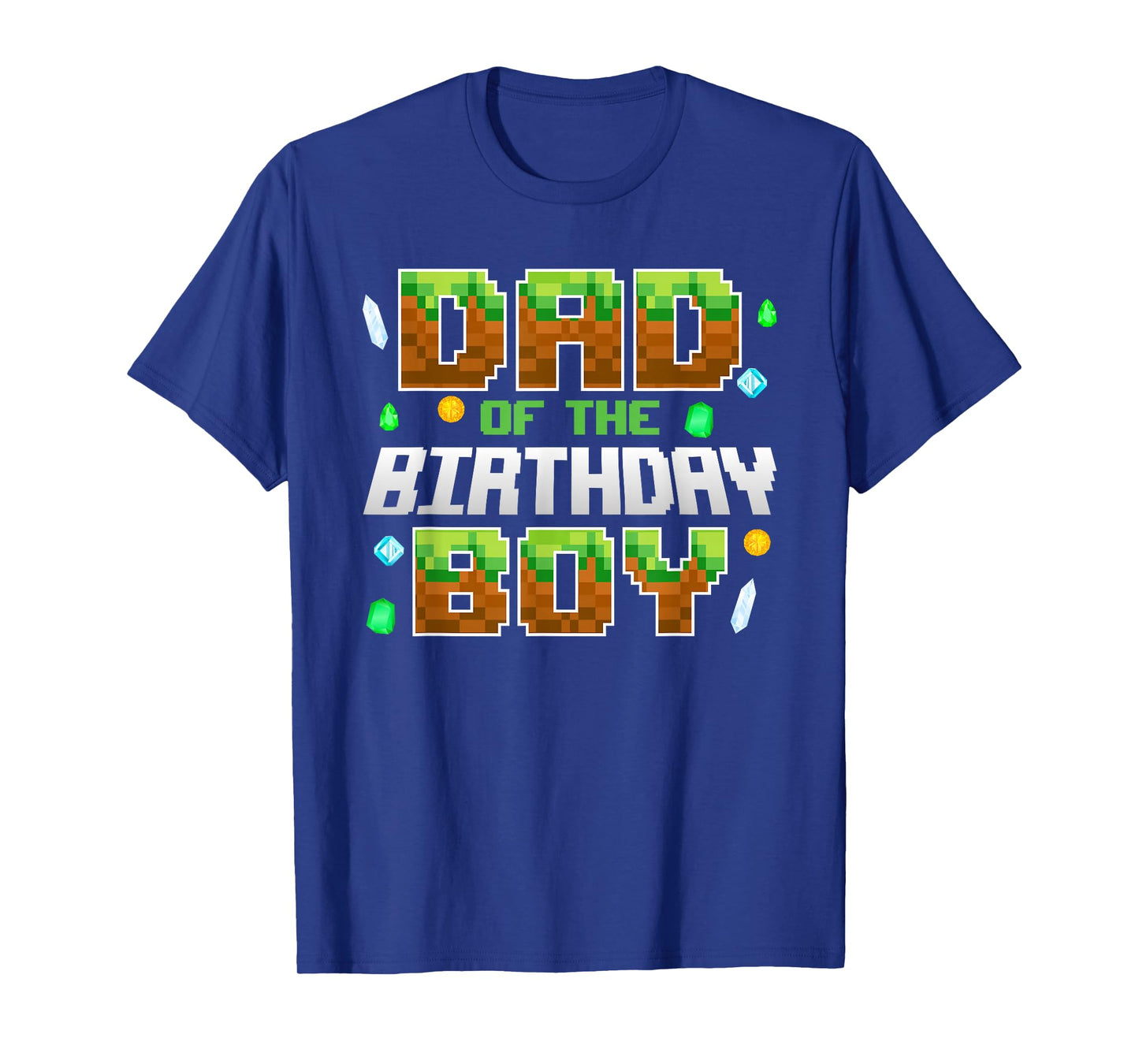 Dad Of The Birthday Boy Birthday Party Gamer Pixel Number T-Shirt
