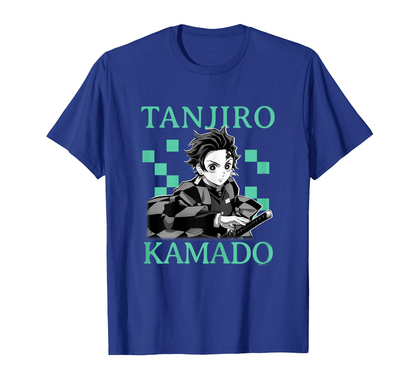 Demon Slayer: Kimetsu no Yaiba Tanjiro Green Checkered T-Shirt