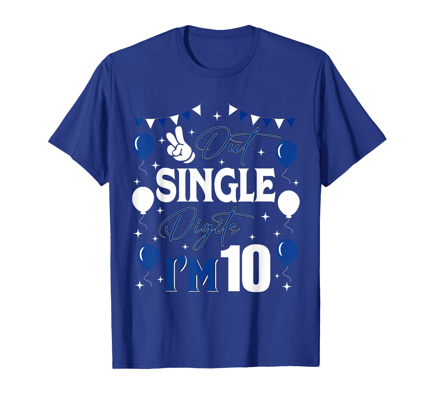Peace Out Single Digits I'm 10 Year Old 10th Birthday Boys T-Shirt