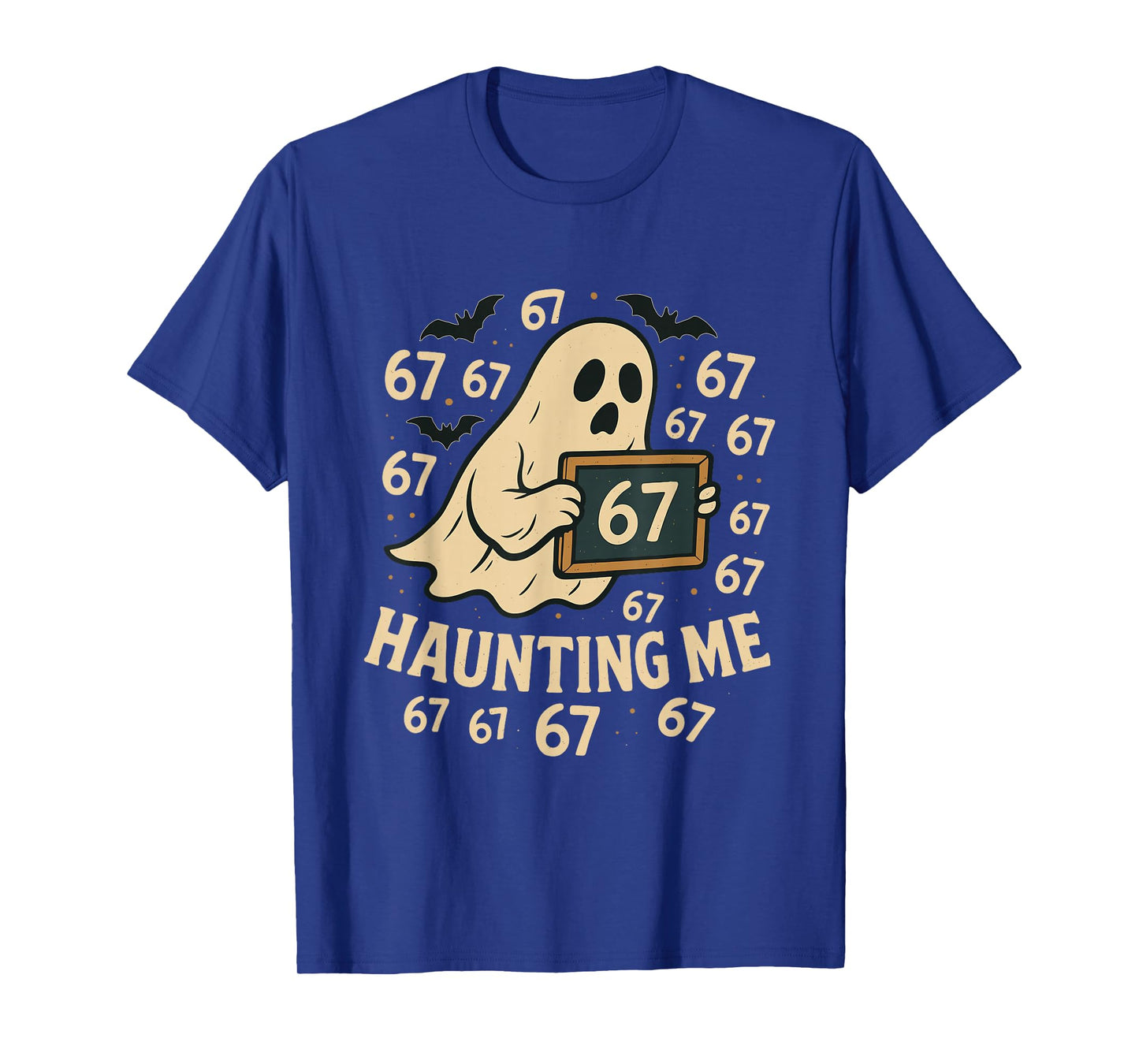 67 Halloween Ghost Math Meme Multiplication 6x7 Student Joke T-Shirt
