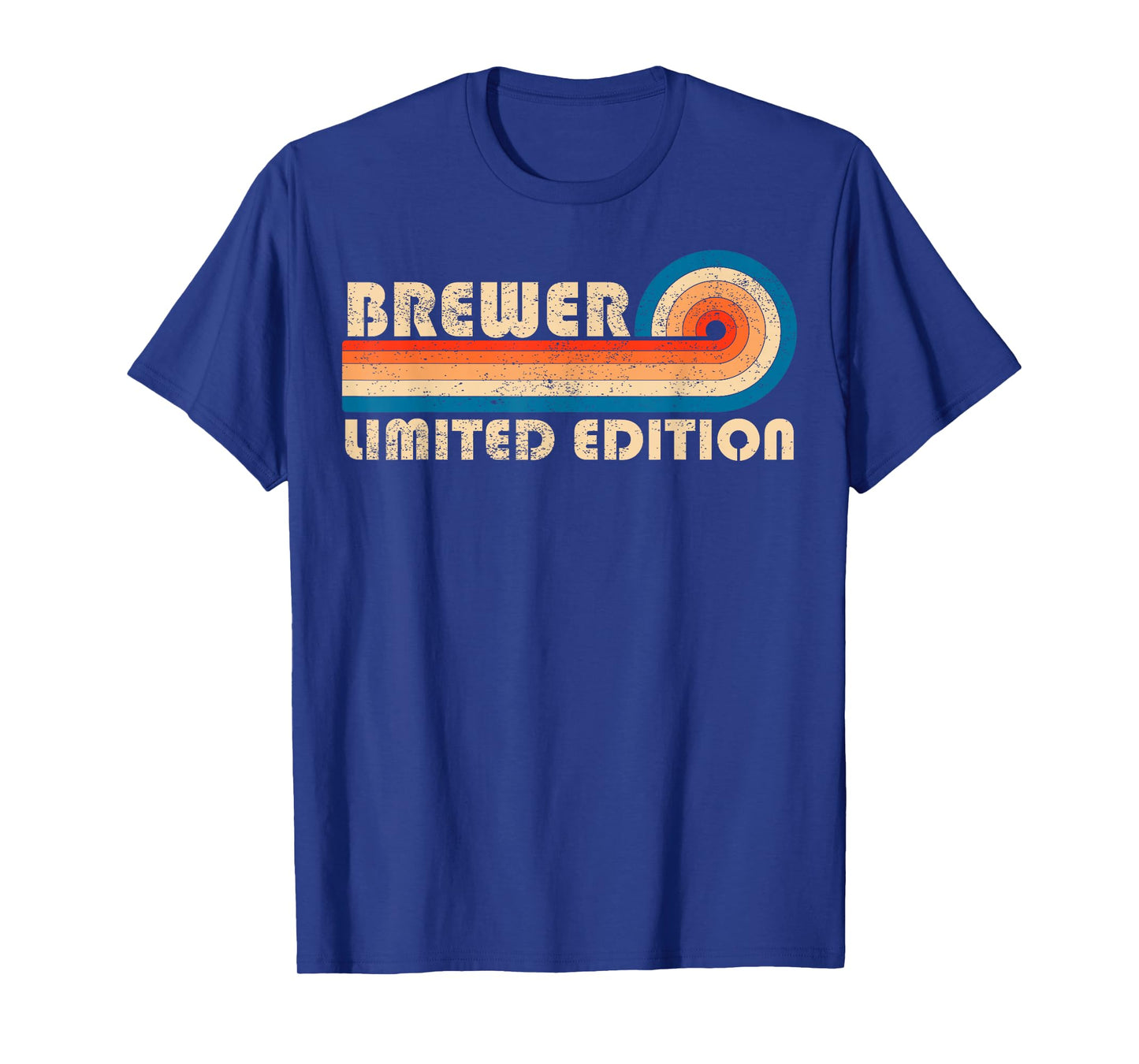 Brewer Surname Retro Vintage 80s 90s Birthday Reunion T-Shirt