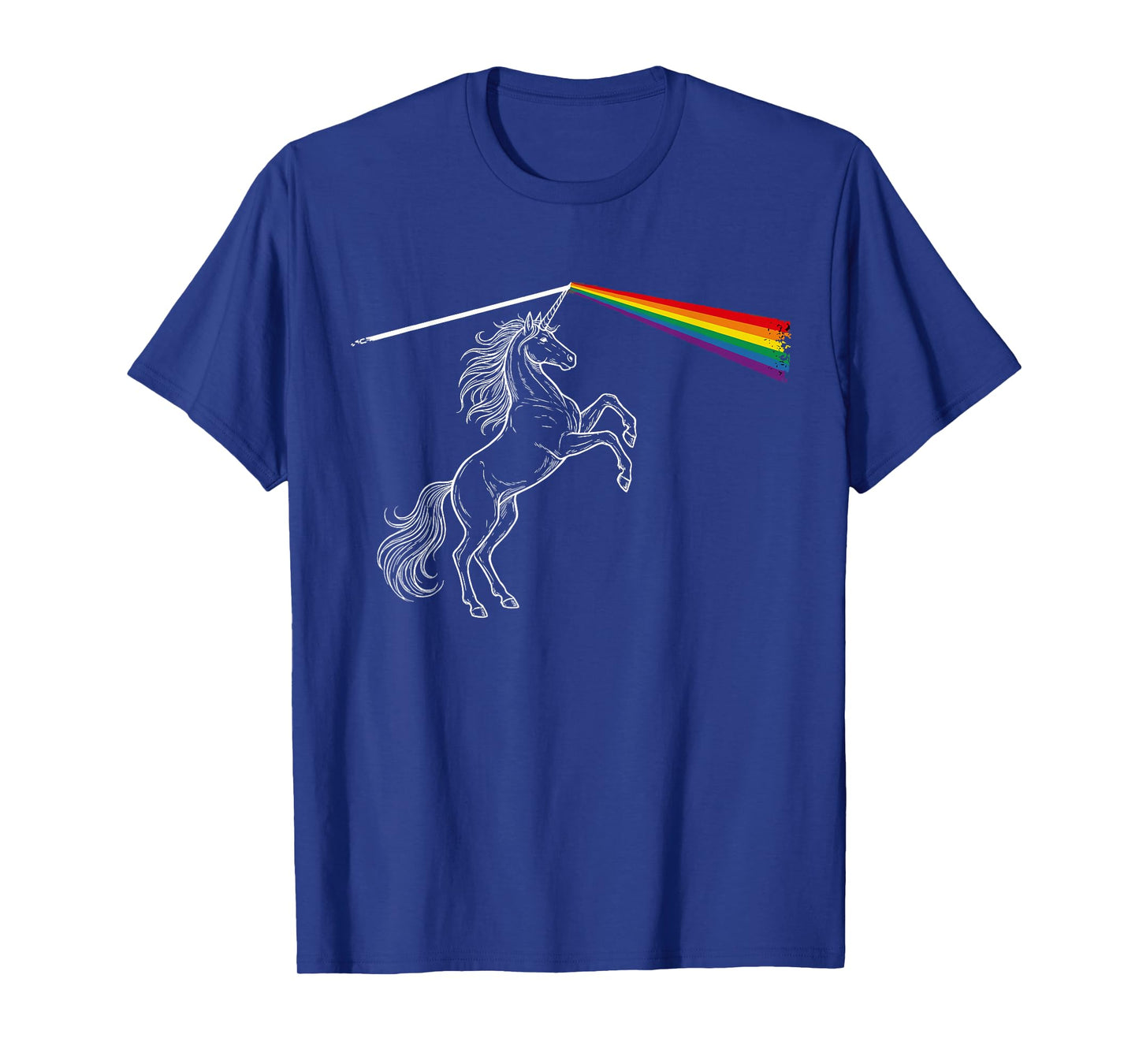 Playing with Light Unicorn Rainbow Men Kids Women T-Shirt