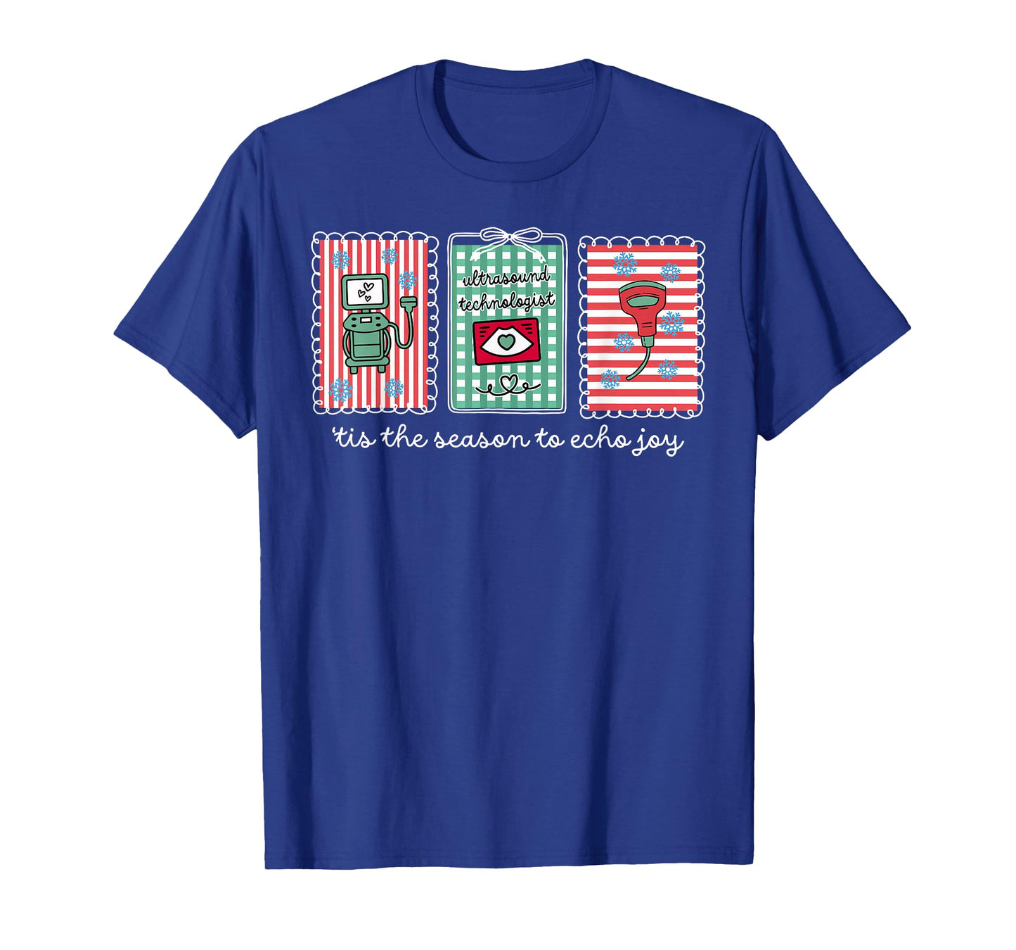 Tis The Season to Echo Joy Christmas Stamp Ultrasound Tech T-Shirt