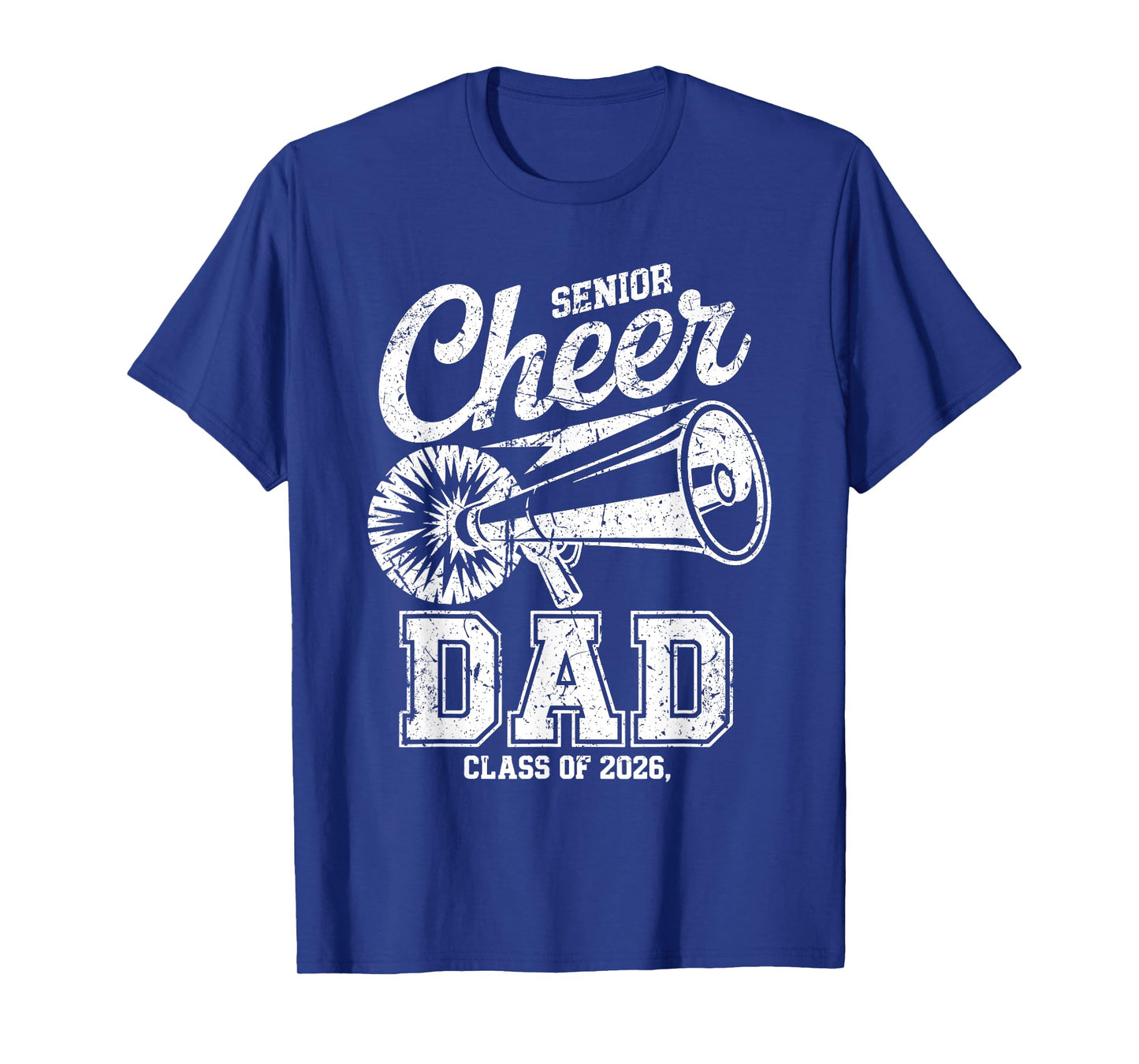 Senior Cheer Dad Class of 2026 Megaphone Graphic T-Shirt